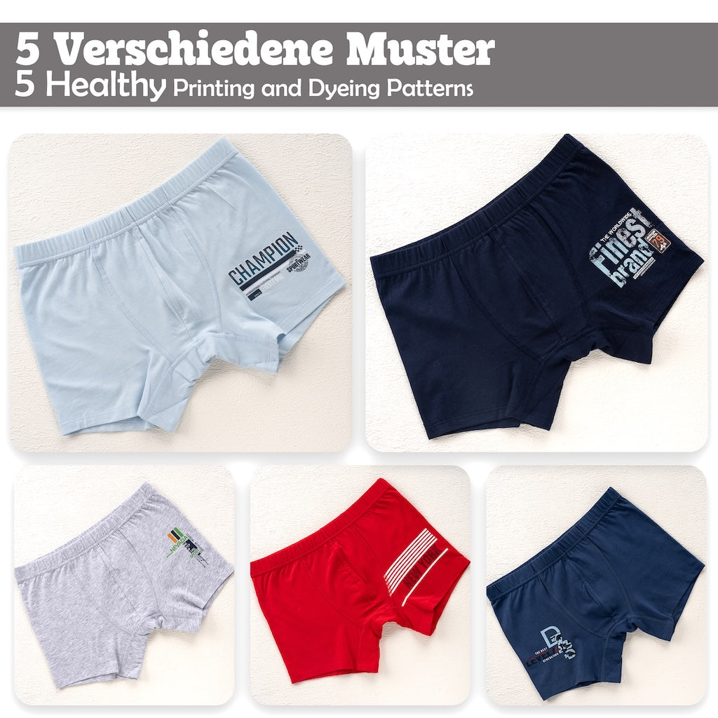 10 Jungen Boxershorts Unterhosen aus Baumwolle 92-170