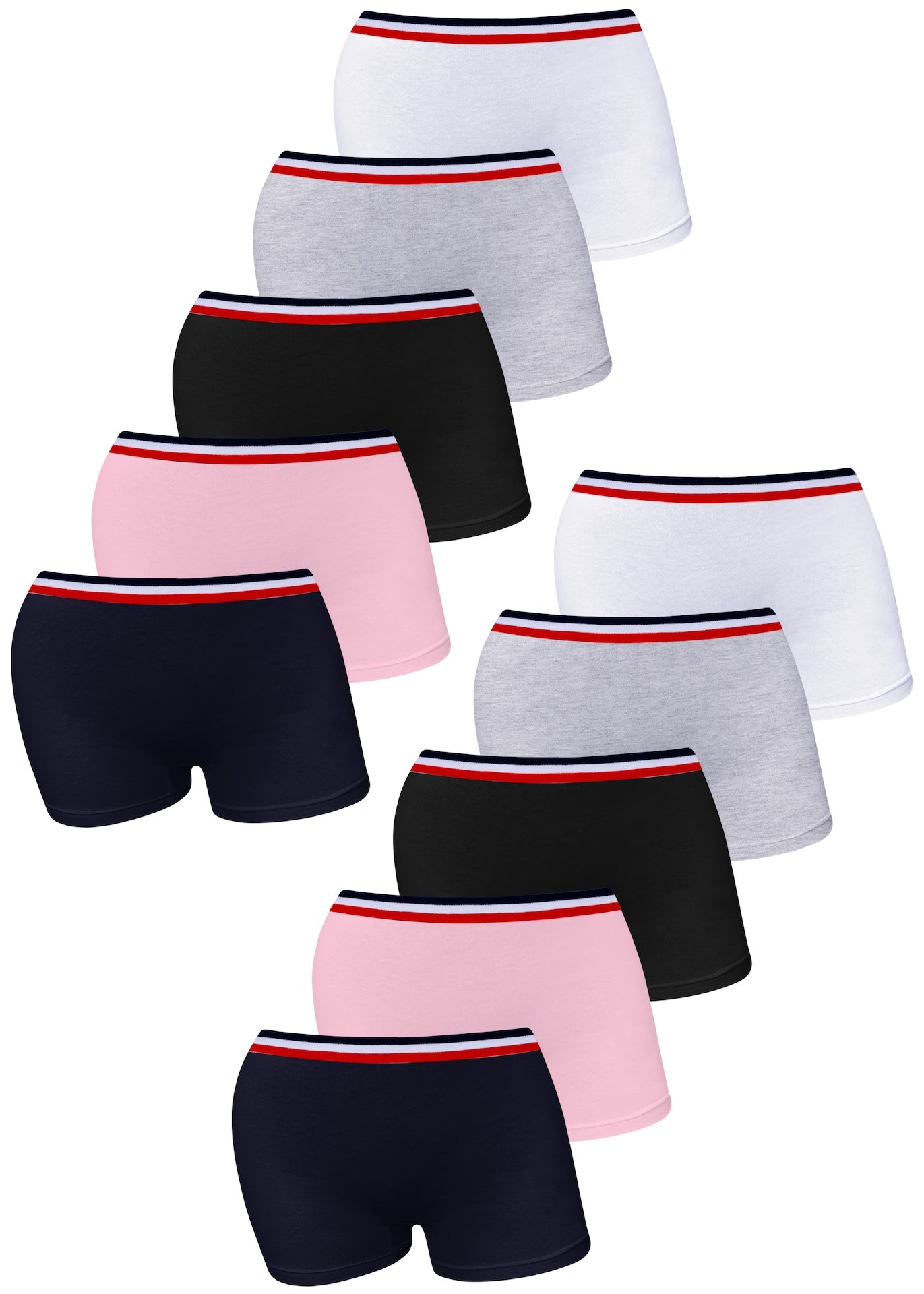 10er Set Pantys Boxershorts - Streifen