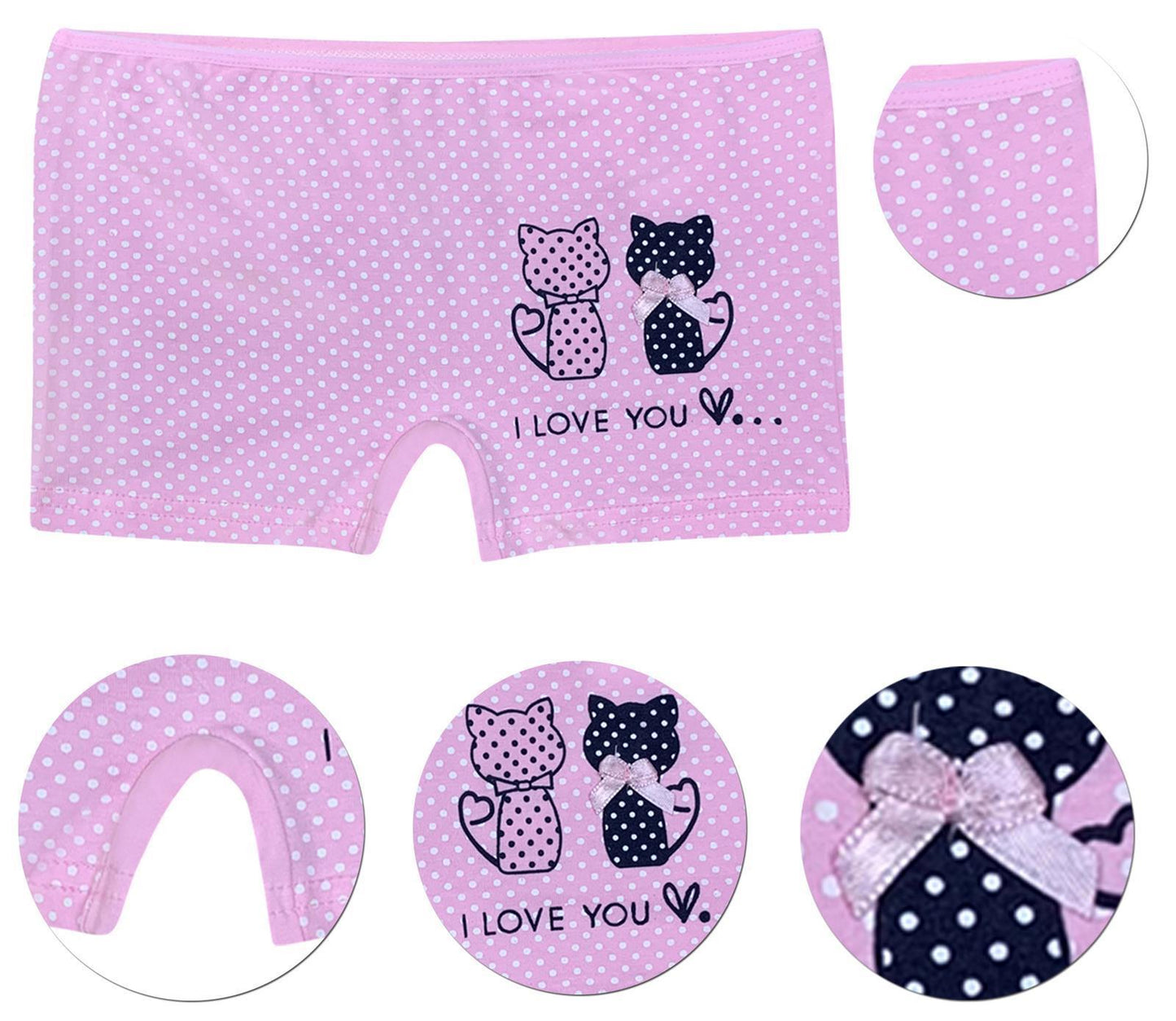 10er Set Mädchen Pantys - Katze - Mehrfarbig