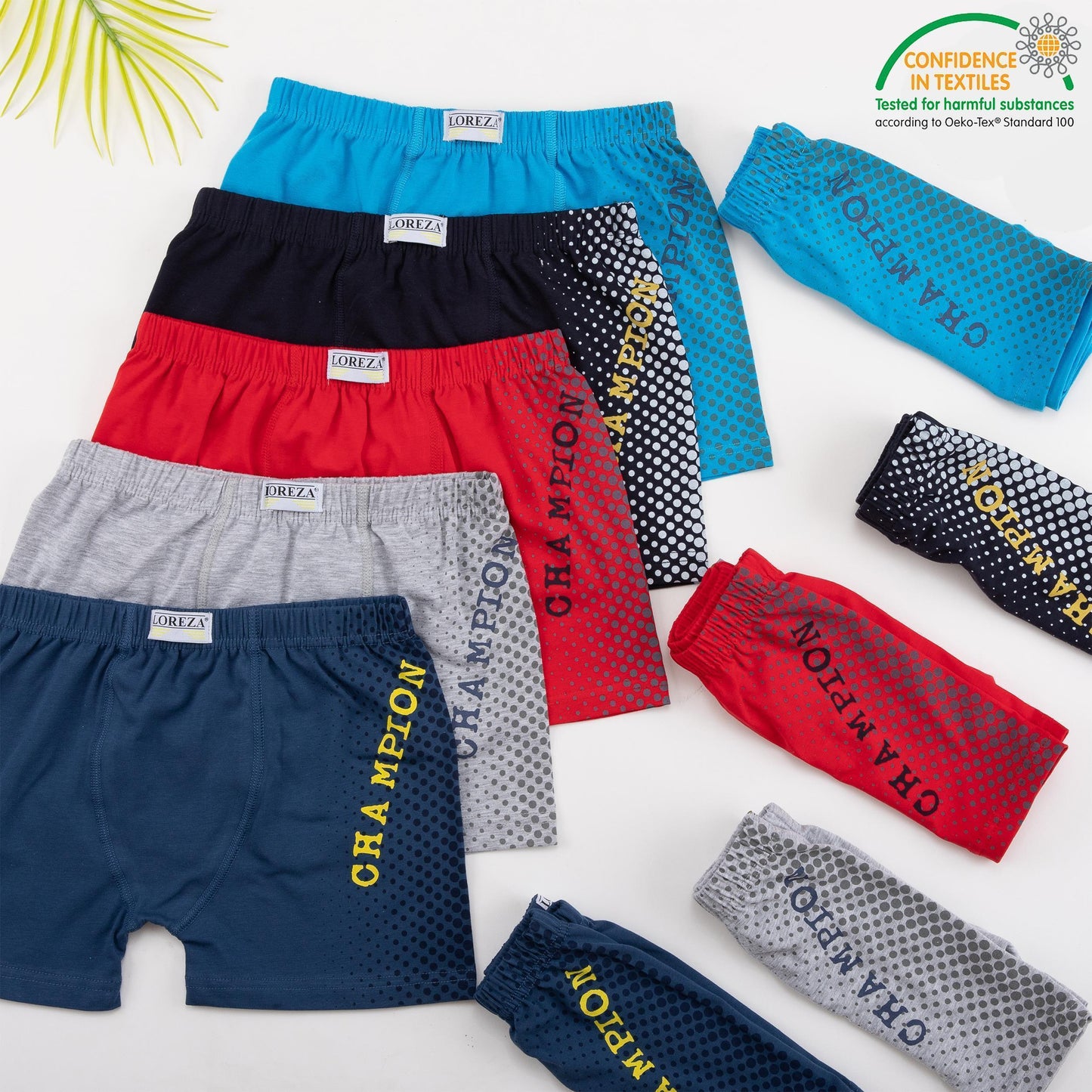 10er Set Jungen Boxershorts - Champion- Bunt