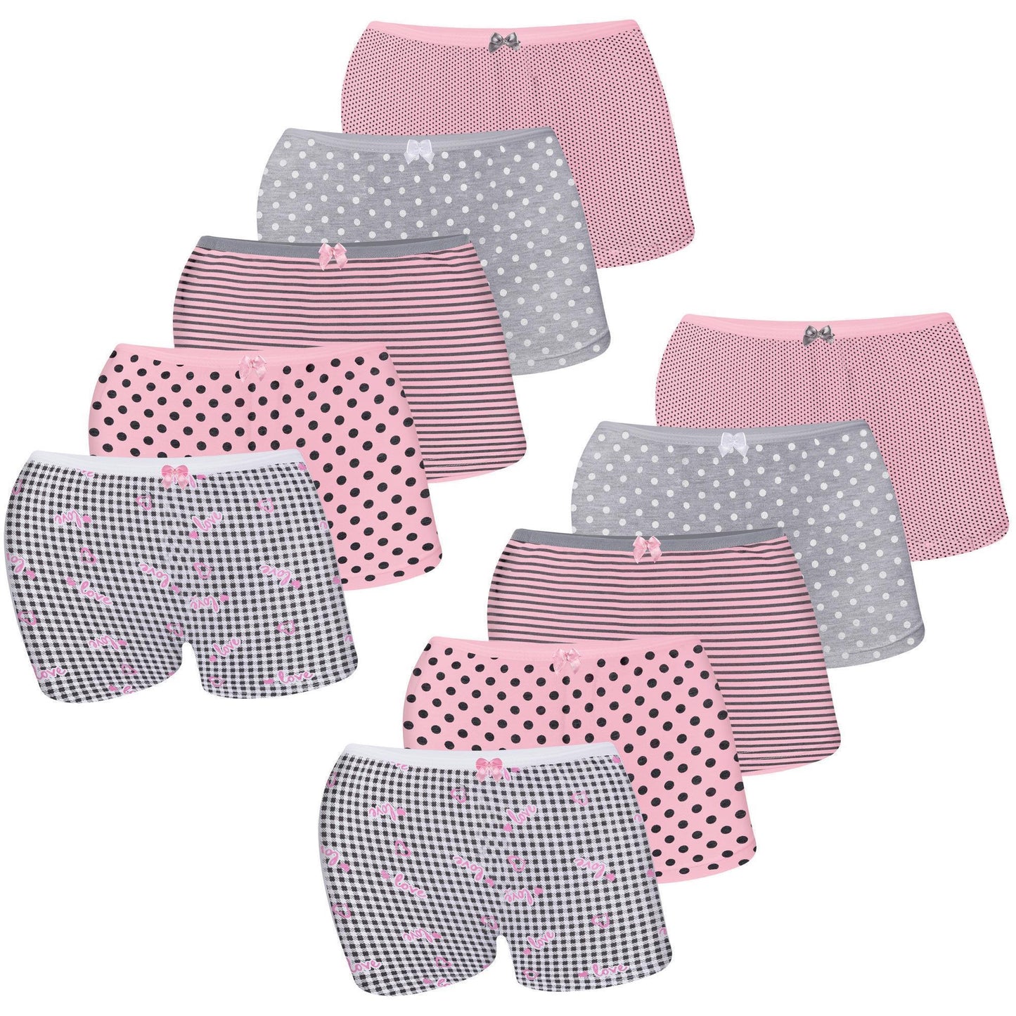 10er Set Mädchen Pantys - Mix - Bunt