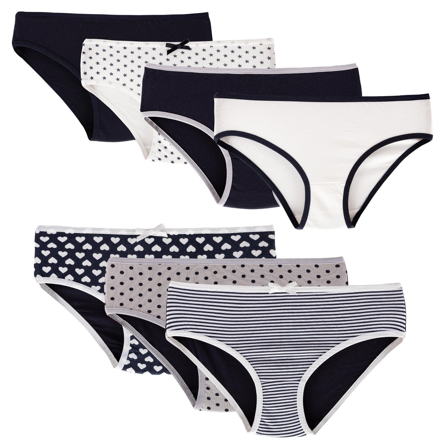 7er Set Mädchen Slips - Mix - Bunt