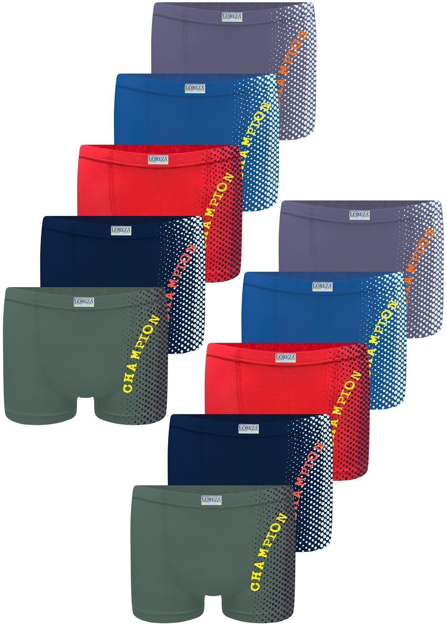 10er Set Jungen Boxershorts - Champion - Bunt