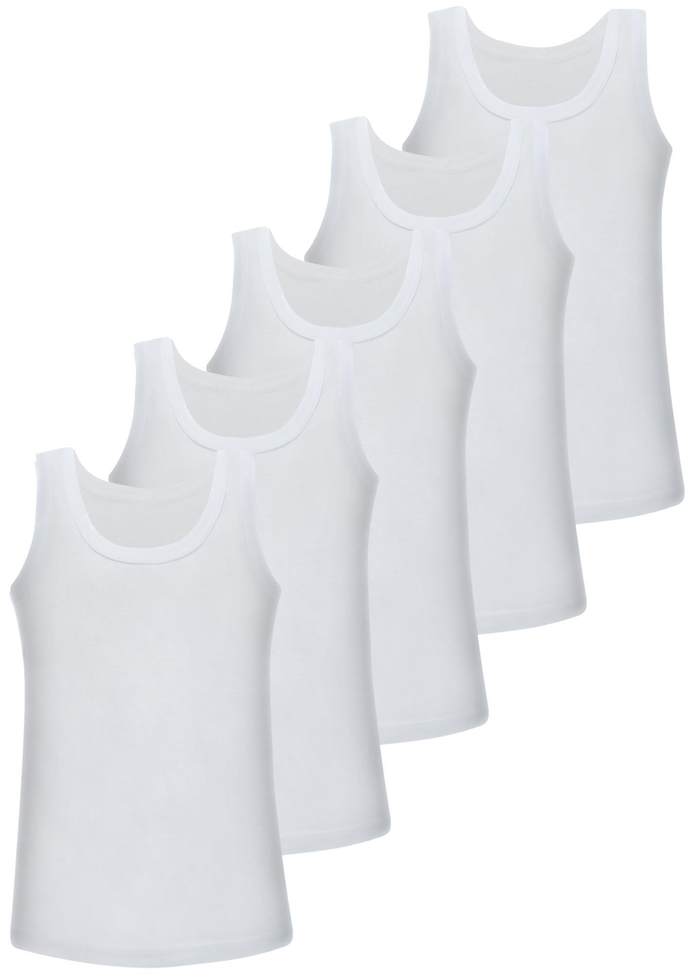 5er Set Jungen Unterhemden - Feinripp - Bunt