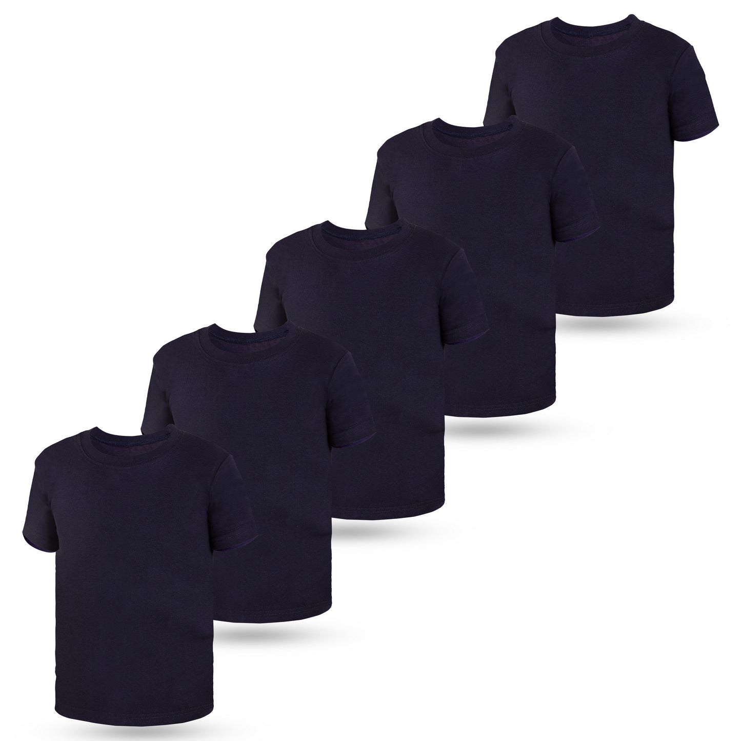 5er Set Jungen & Mädchen Kurzarm Unterhemden - Feinripp - Bunt