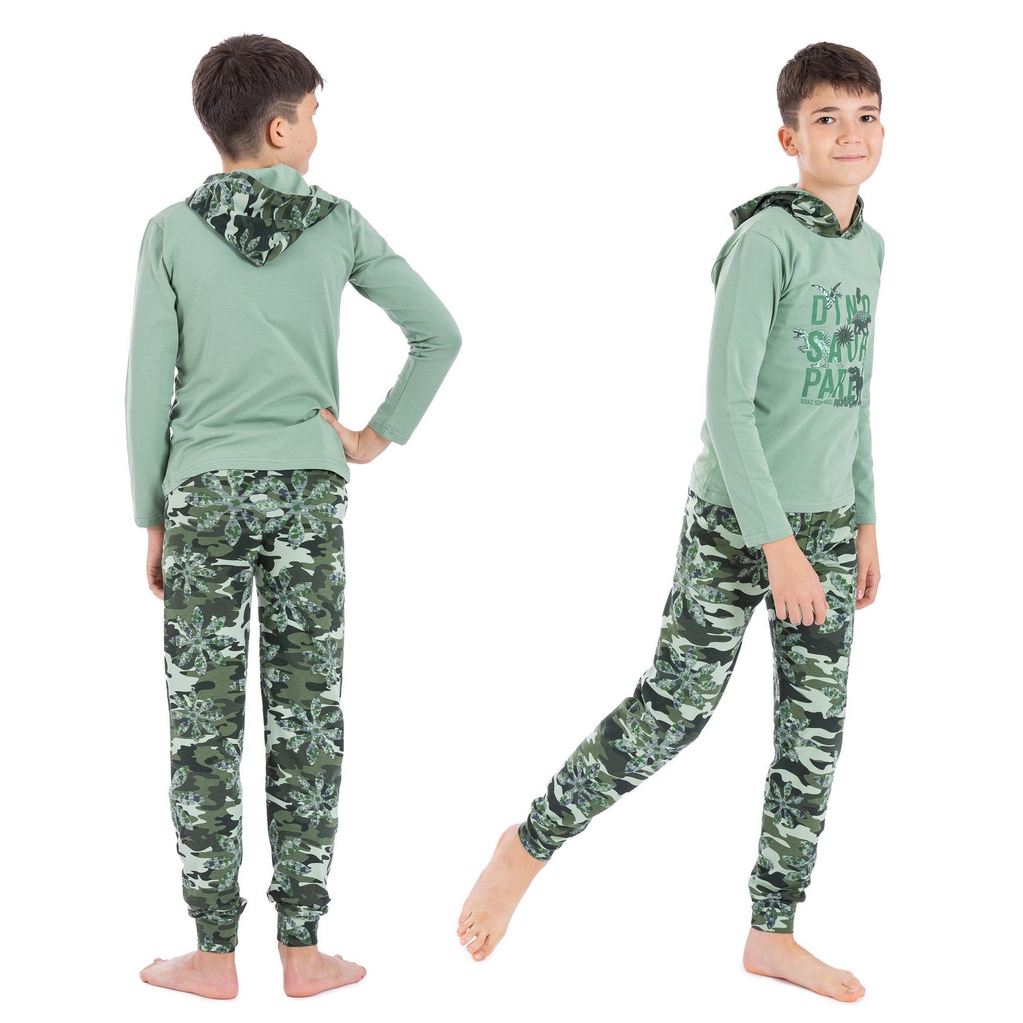 Jungen Freizeitanzug Hausanzug zweiteilig - Dinosaurier - Mehrfarbig