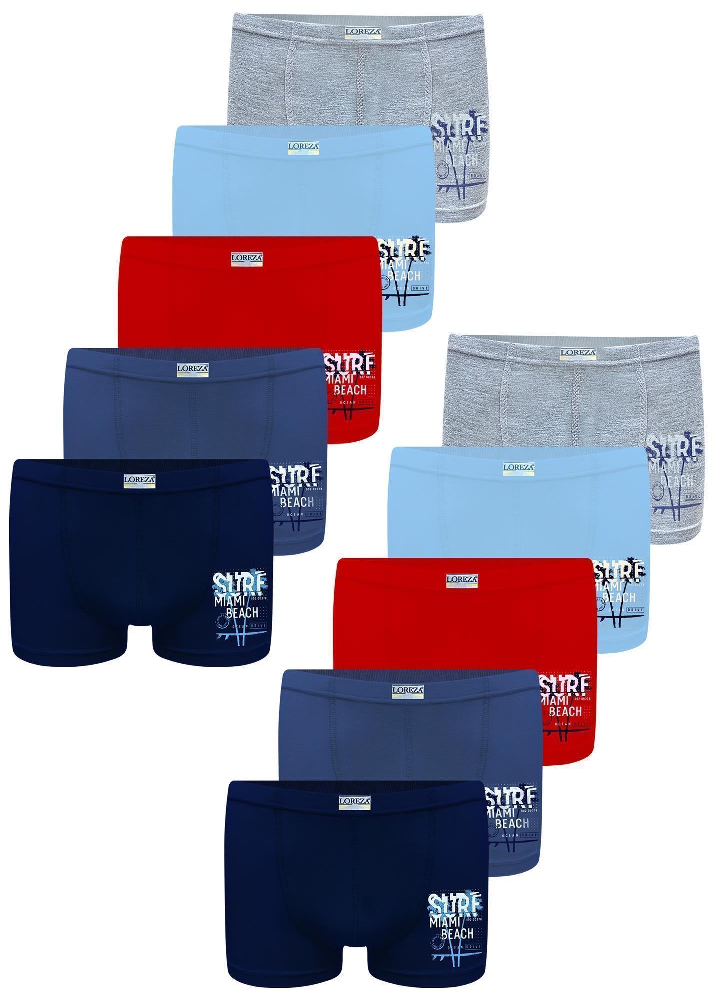 10er Pack Jungen Boxershorts - Surf - Bunt
