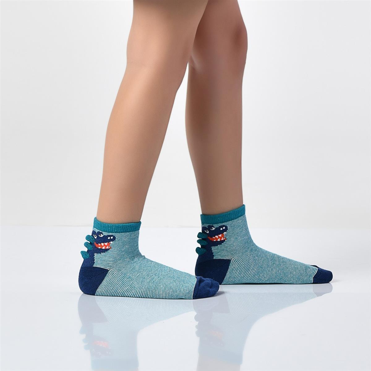 12 Paar Jungen Kurzsocken - Dinosaurier - Mehrfarbig