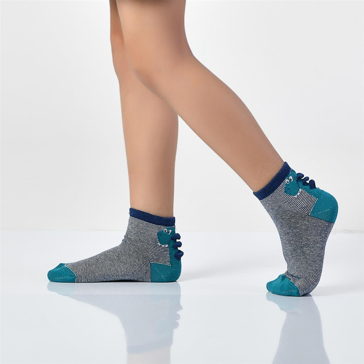 12 Paar Jungen Kurzsocken - Dinosaurier - Mehrfarbig