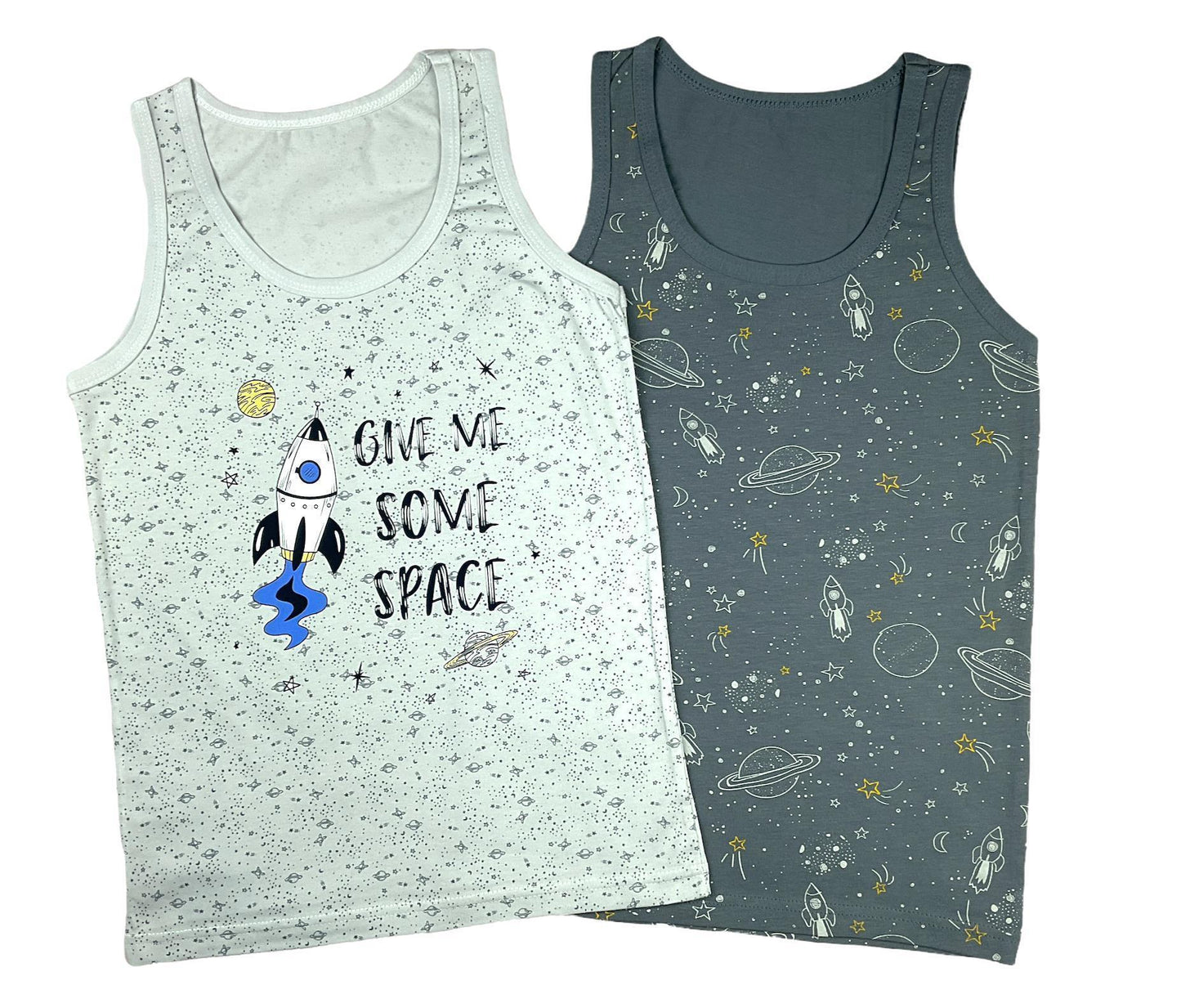 5er Set Jungen Unterhemden - Space - Bunt
