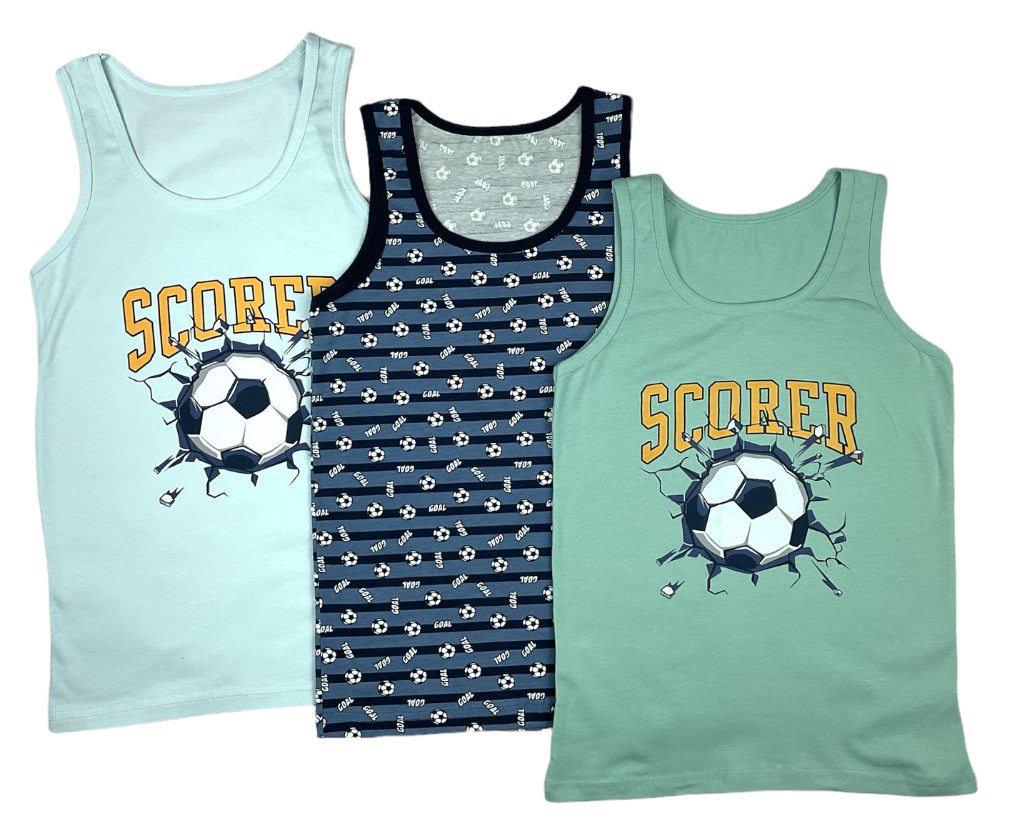 5er Set Jungen Unterhemden - Scorer - Bunt