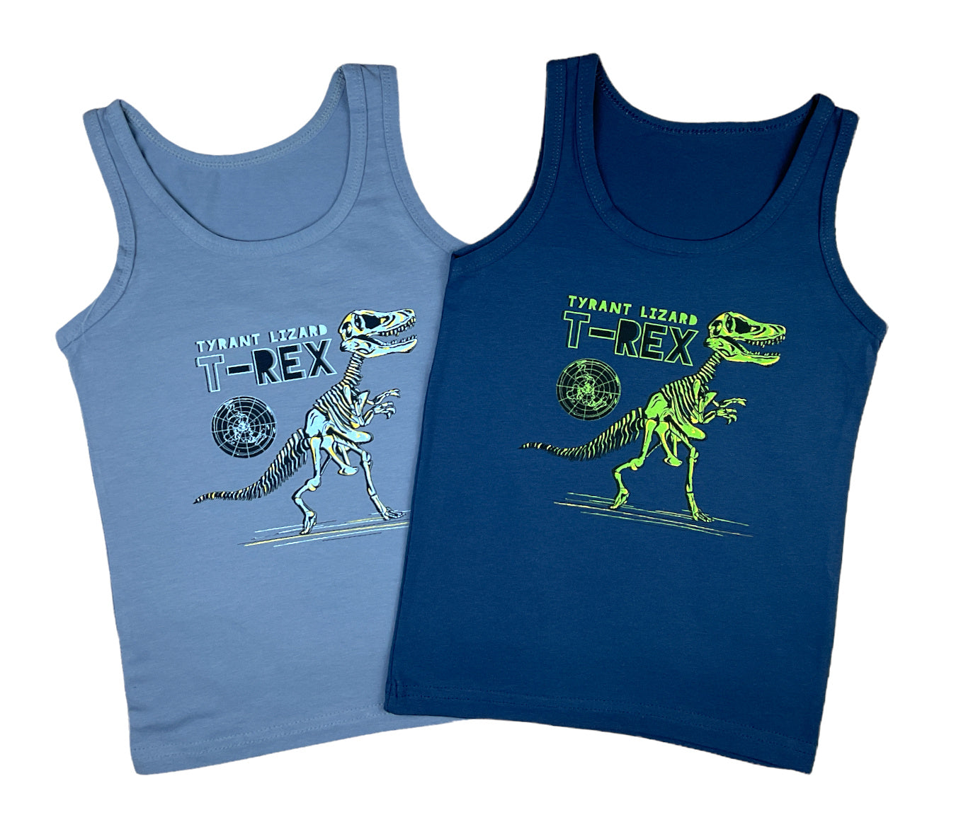 5er Set Jungen Unterhemden - T-Rex - Bunt
