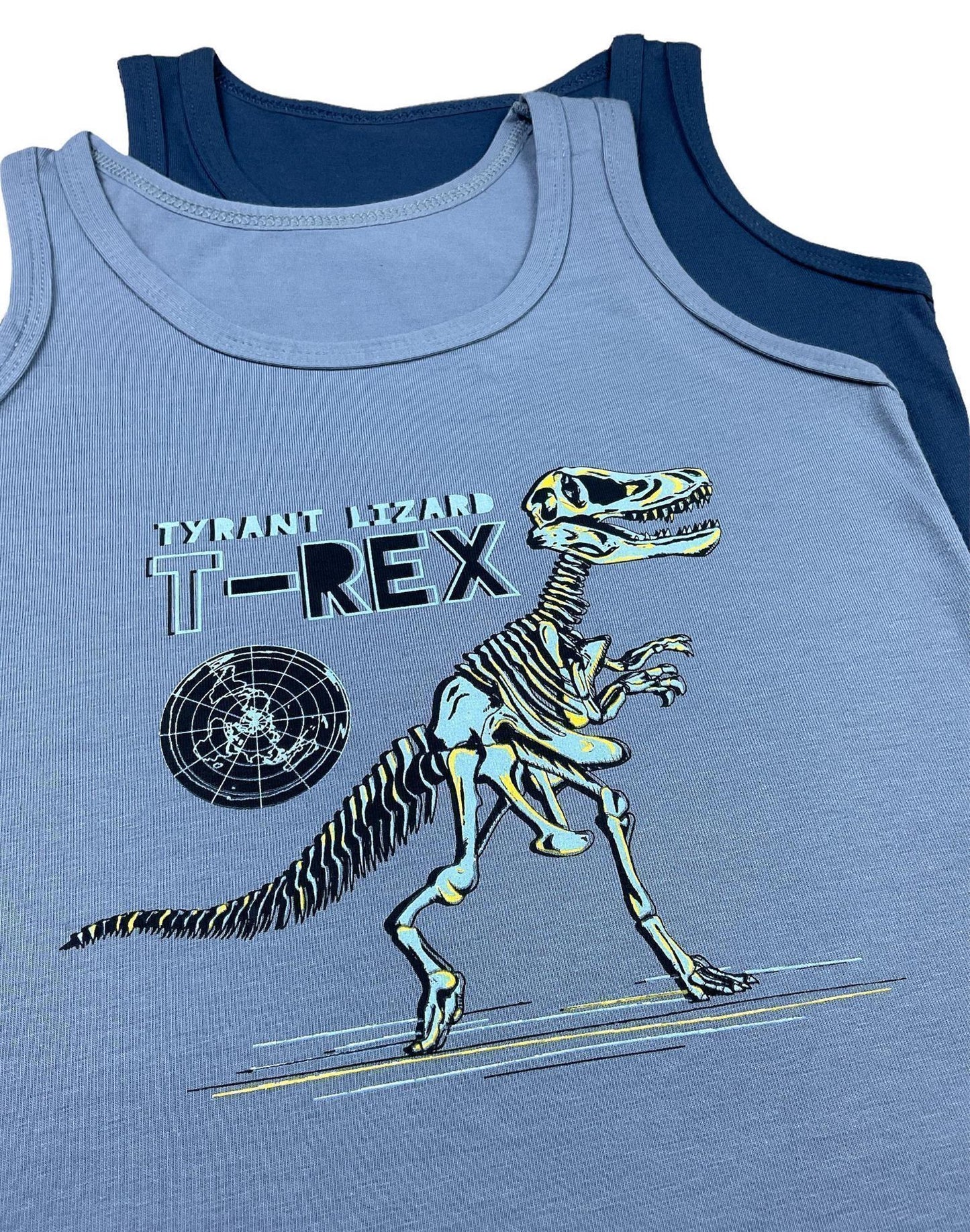 5er Set Jungen Unterhemden - T-Rex - Bunt