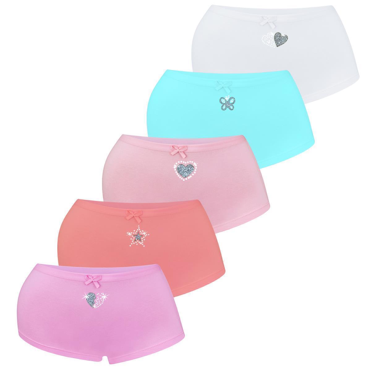 10er Set Mädchen Pantys - Strass - Mehrfarbig
