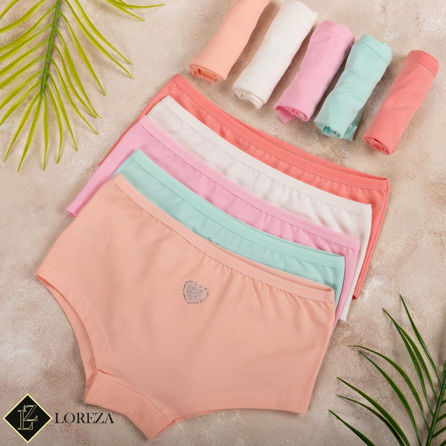 10er Set Mädchen Pantys - Strass - Mehrfarbig