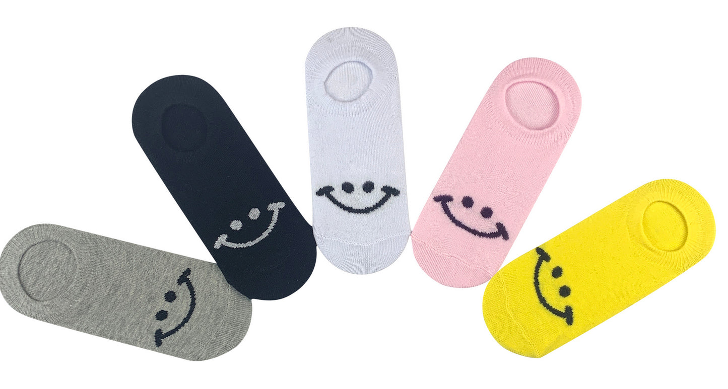 12 Paar Mädchen Socken Füsslinge Sneakersocken Sneaker - Smiley - Gr.21-36