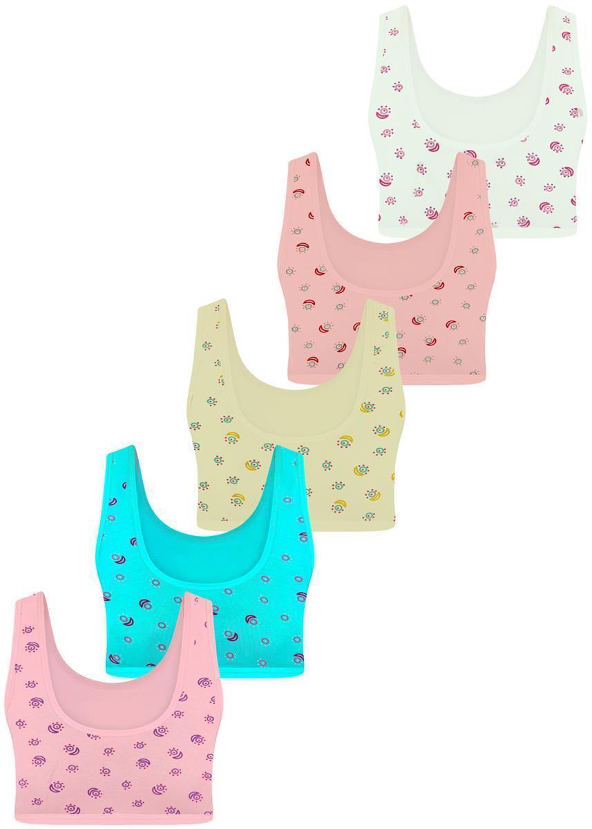5 Mädchen Bustier Baumwolle Unterwäsche Sport BH 140-170