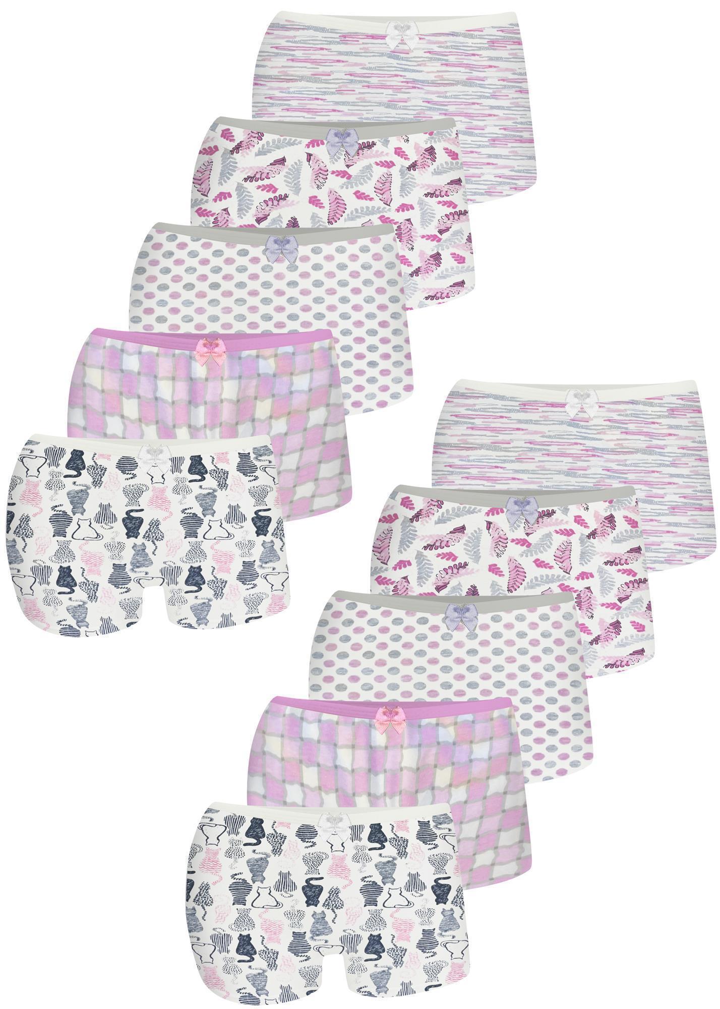 10 Mädchen Pantys aus Baumwolle Slips Unterwäsche 92-170