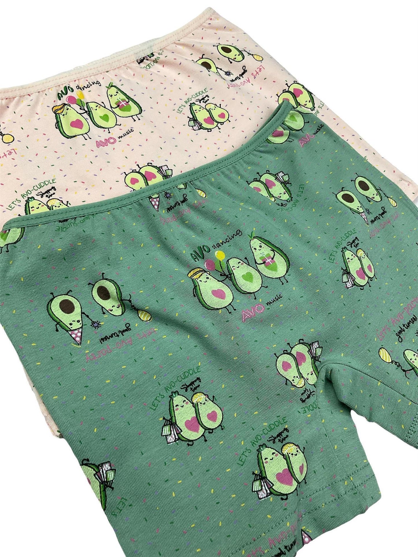 5 Mädchen Pantys aus Baumwolle - Avocado