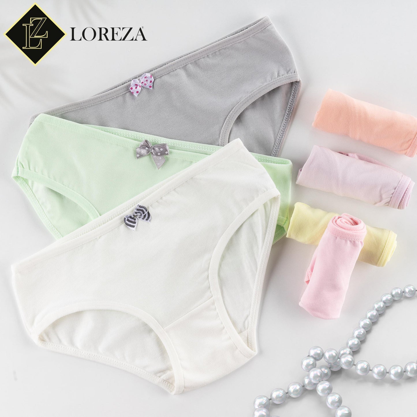 7er Set Mädchen Slips - Basics - Bunt