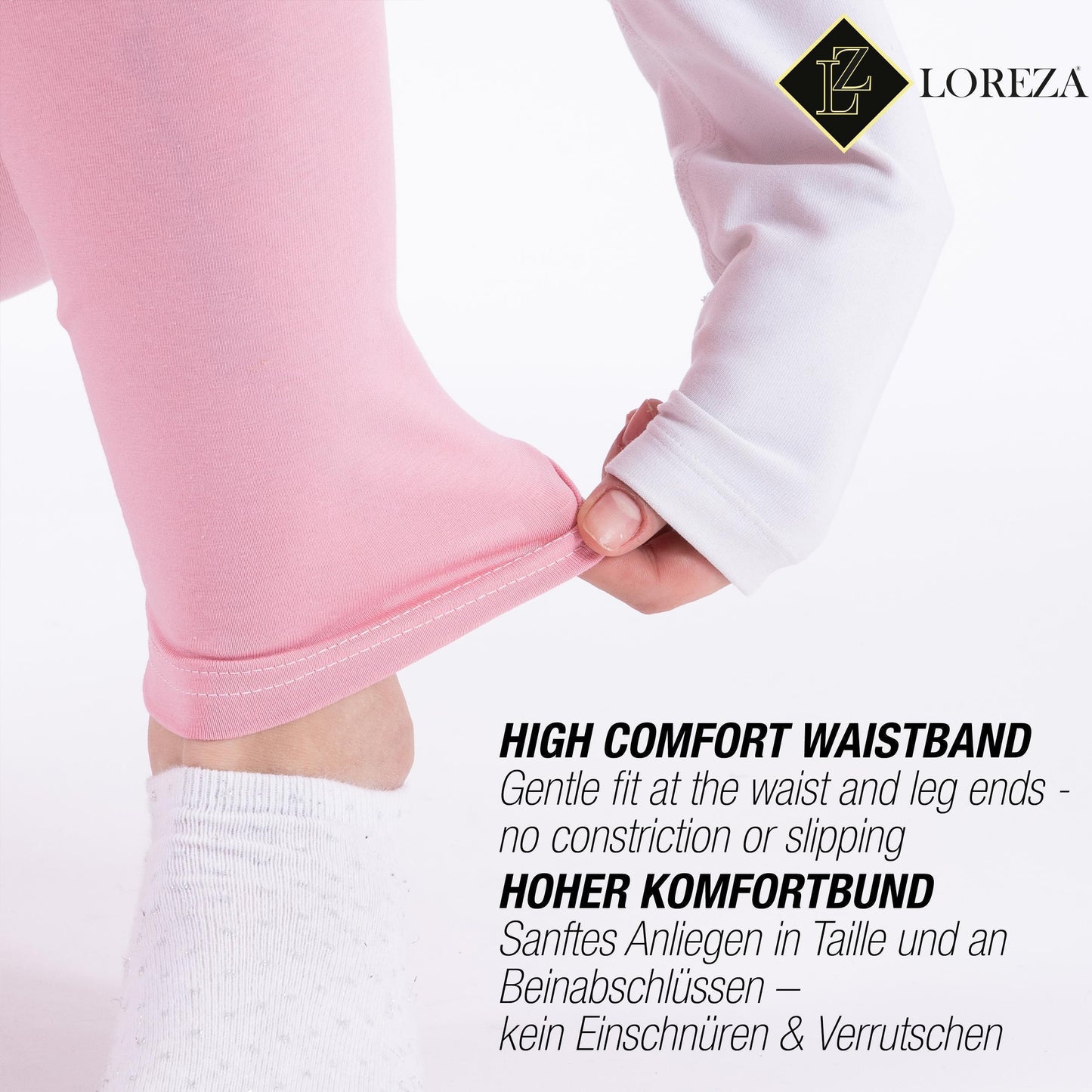 3 Mädchen Leggings Set lang Baumwolle blickdicht Freizeithose elastisch