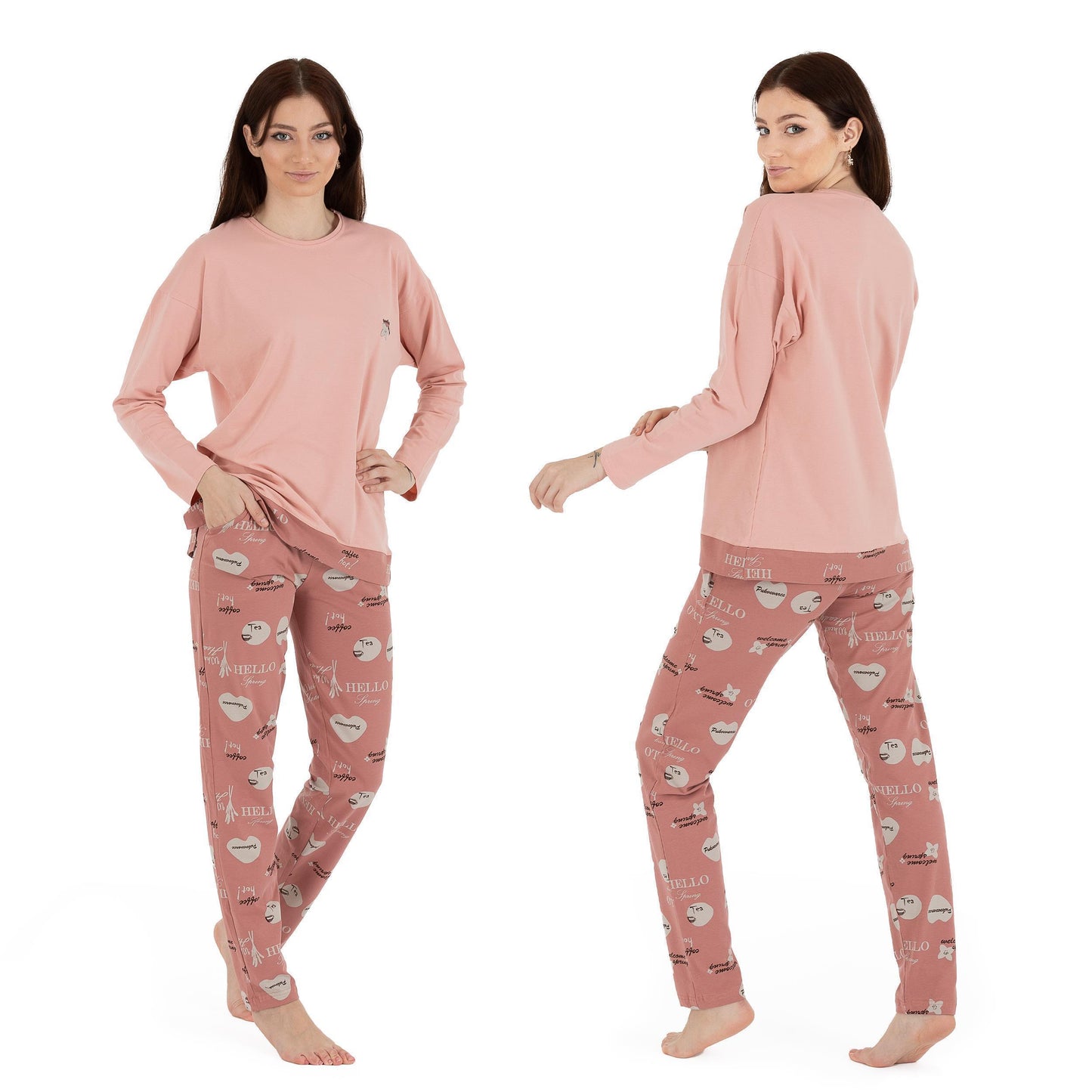 Schlafanzug Pyjama langarm- Spring - Pastel