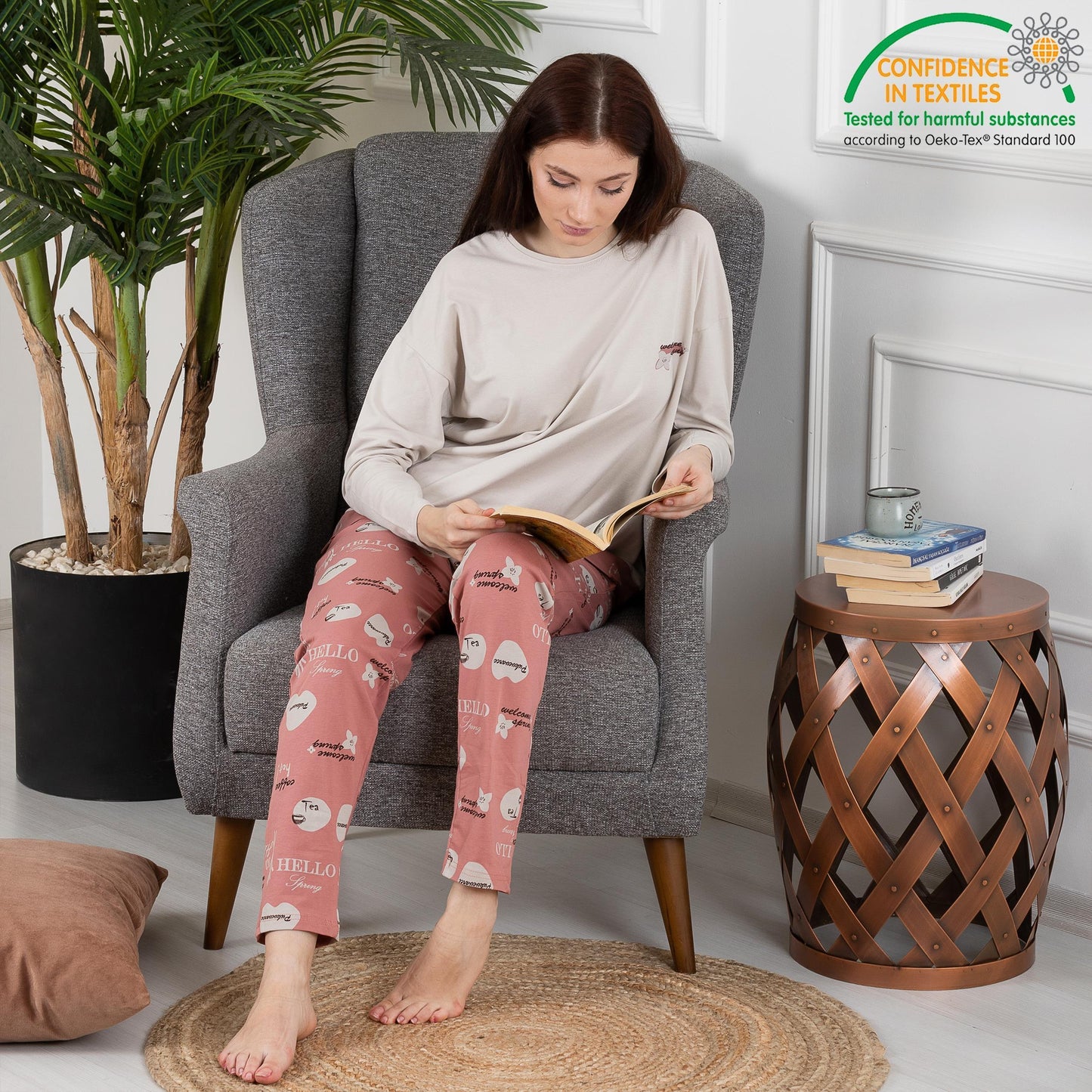 Schlafanzug Pyjama langarm- Spring - Pastel
