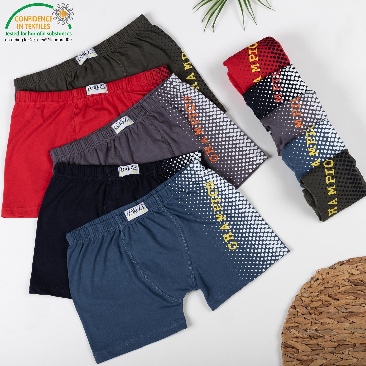 10er Set Jungen Boxershorts - Champion - Bunt