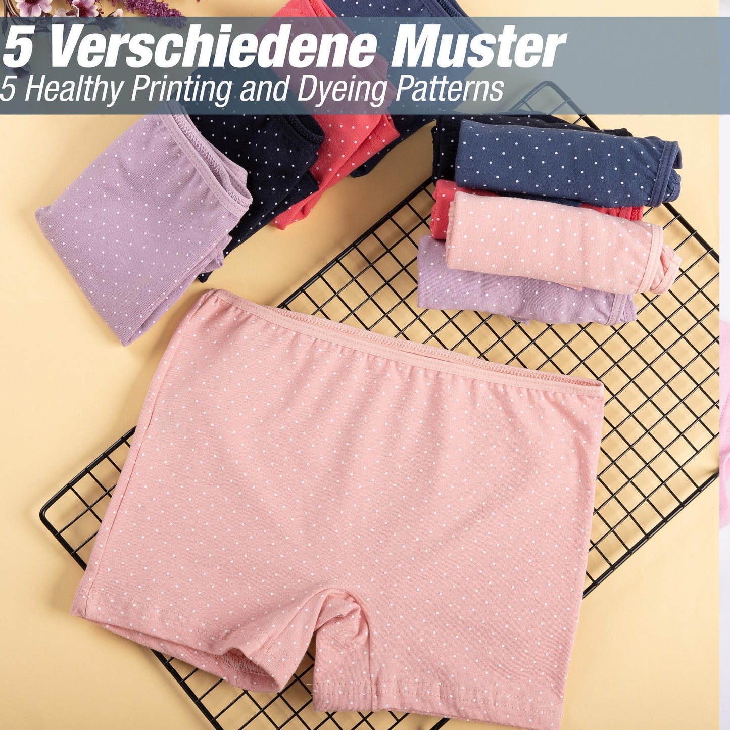 10 Mädchen Pantys aus Baumwolle Unterwäsche - Punkte