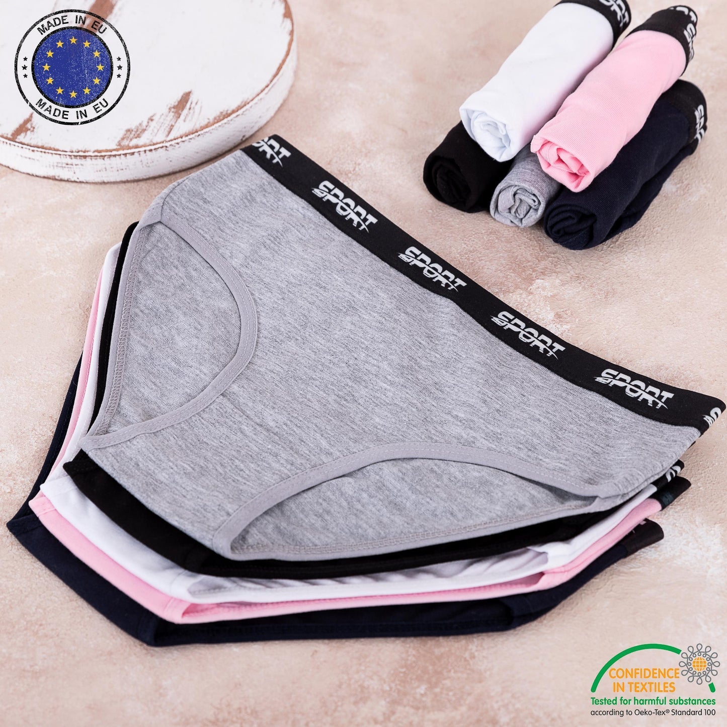 10er Set Mädchen Slips - Sport - Bunt