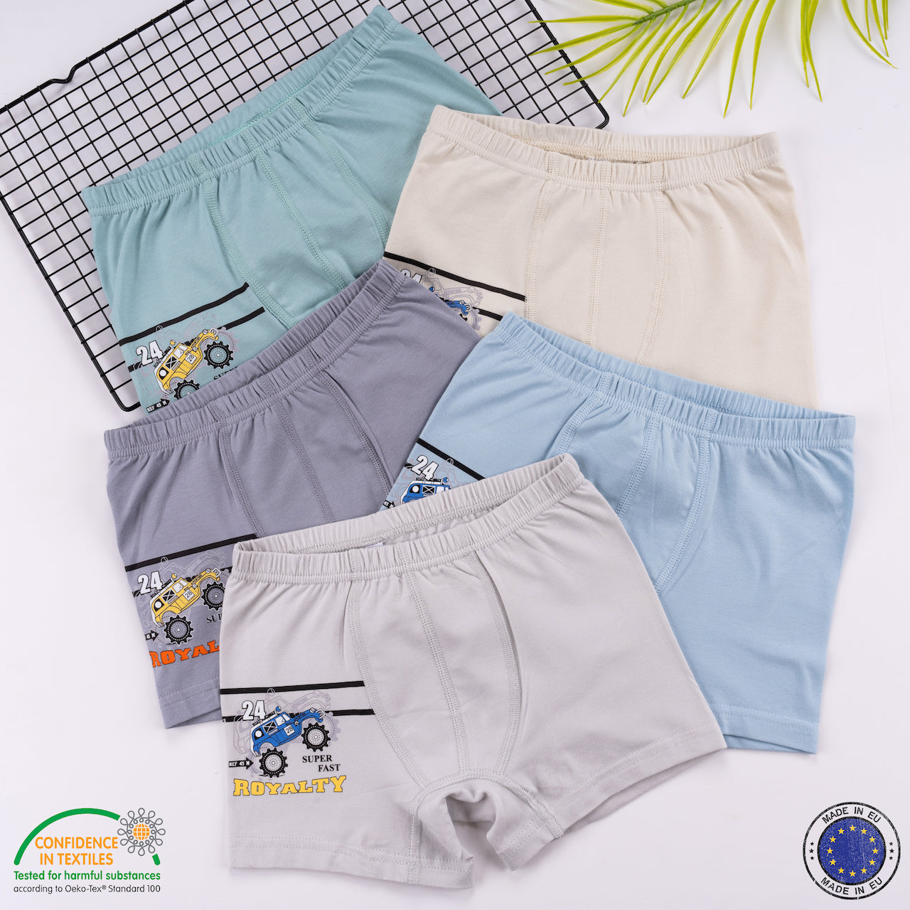 5er Set Jungen Boxershorts - Rallye - Bunt