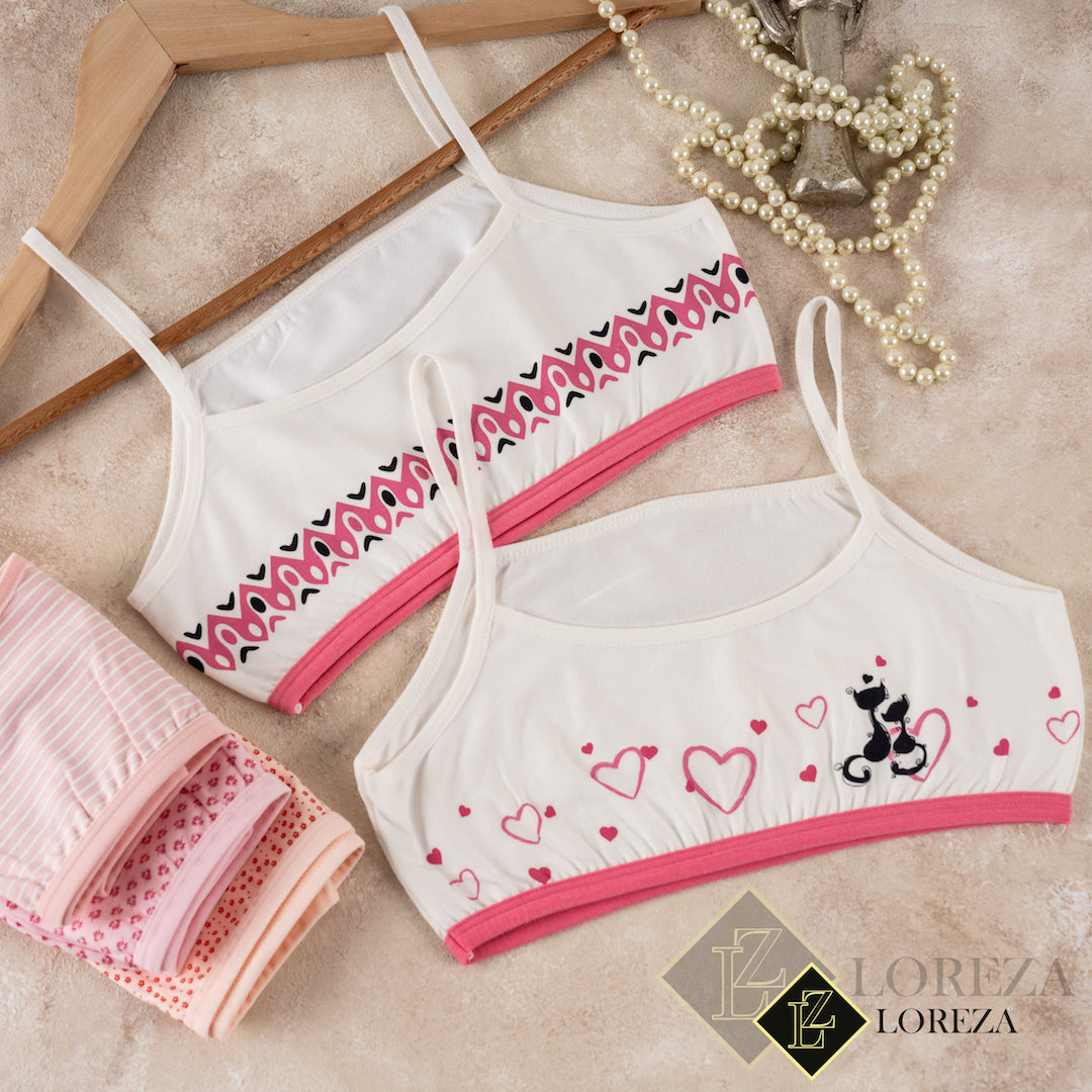 5er Set Mädchen Bustier BH - Mix - Bunt