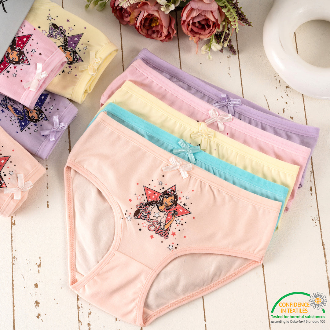 10er Set Mädchen Slips - Sterne - Bunt