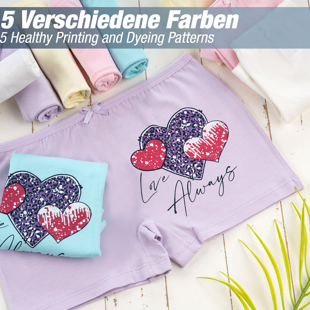 10 Mädchen Pantys Baumwolle - Herz