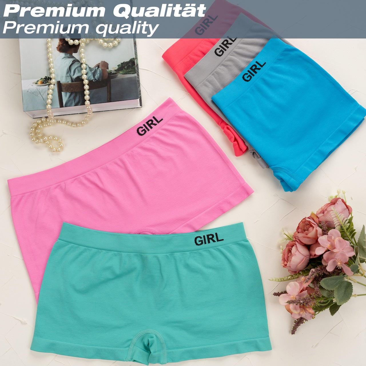 10er Set Mädchen Pantys Boxershorts - Basics