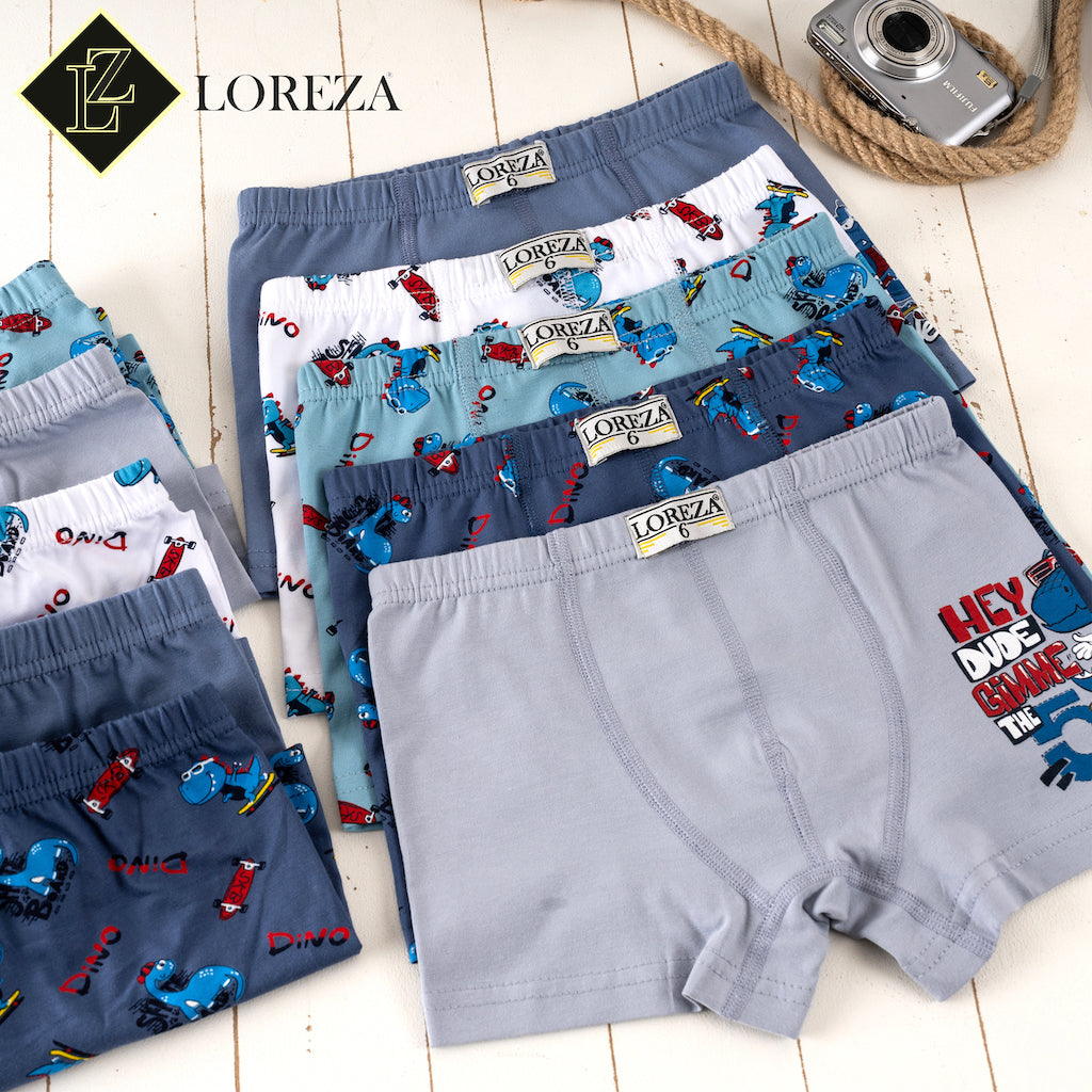 10er Set Jungen Boxershorts - Dino- Bunt