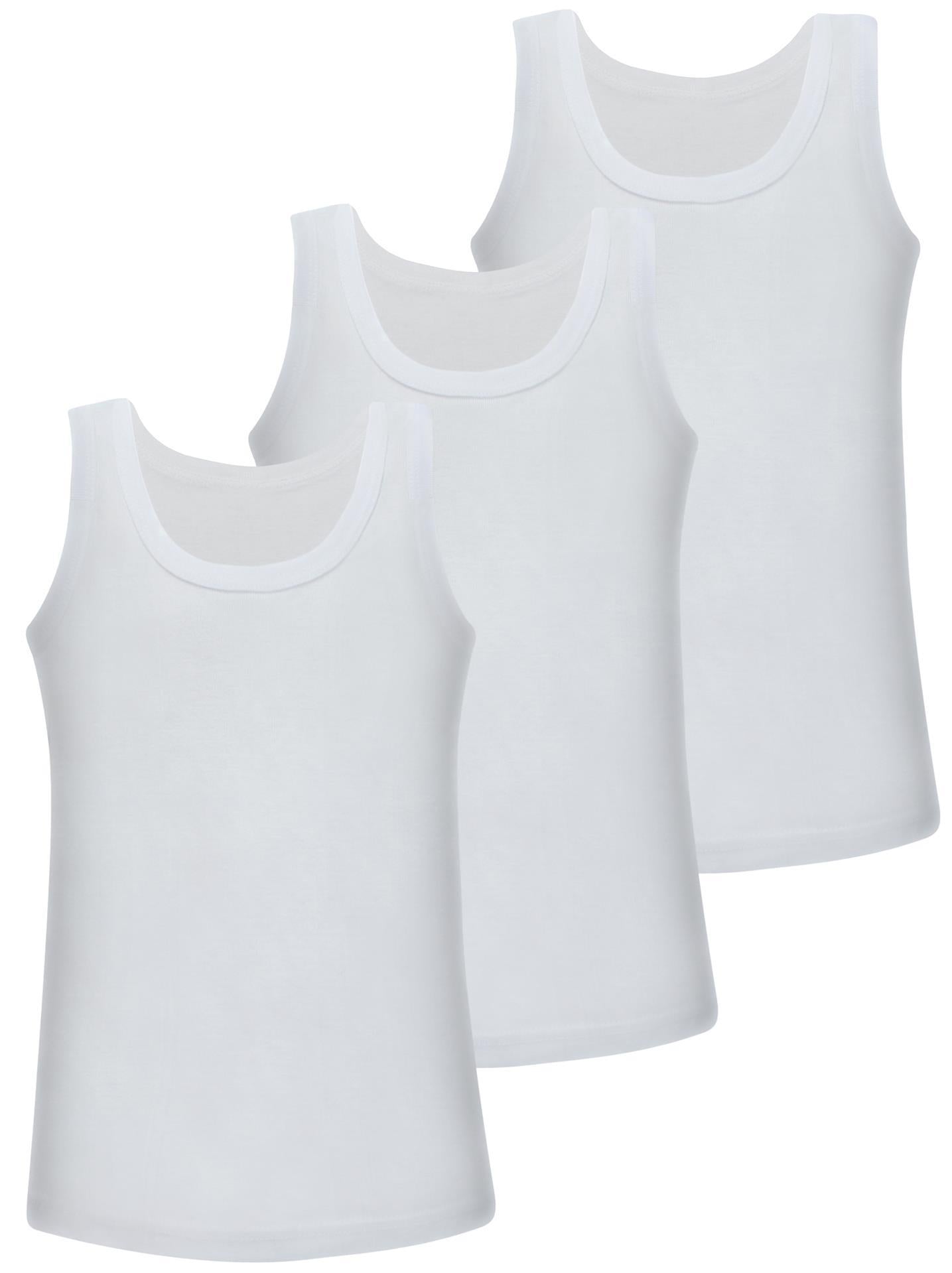 6er Set Jungen Unterhemden - Feinripp - Weiss