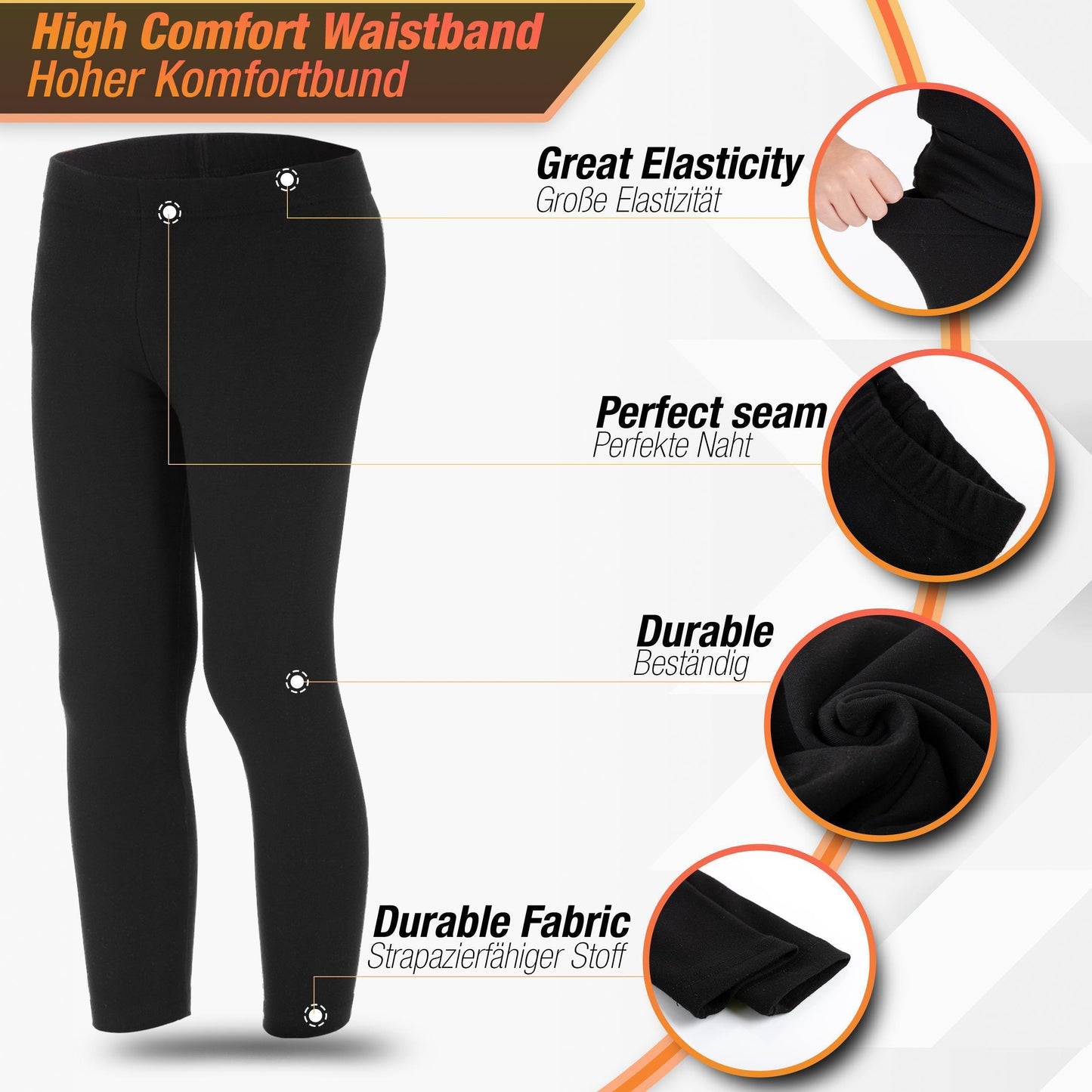 2 Kinder Jungen Mädchen THERMO Leggings Unterwäsche mit Fleece warm