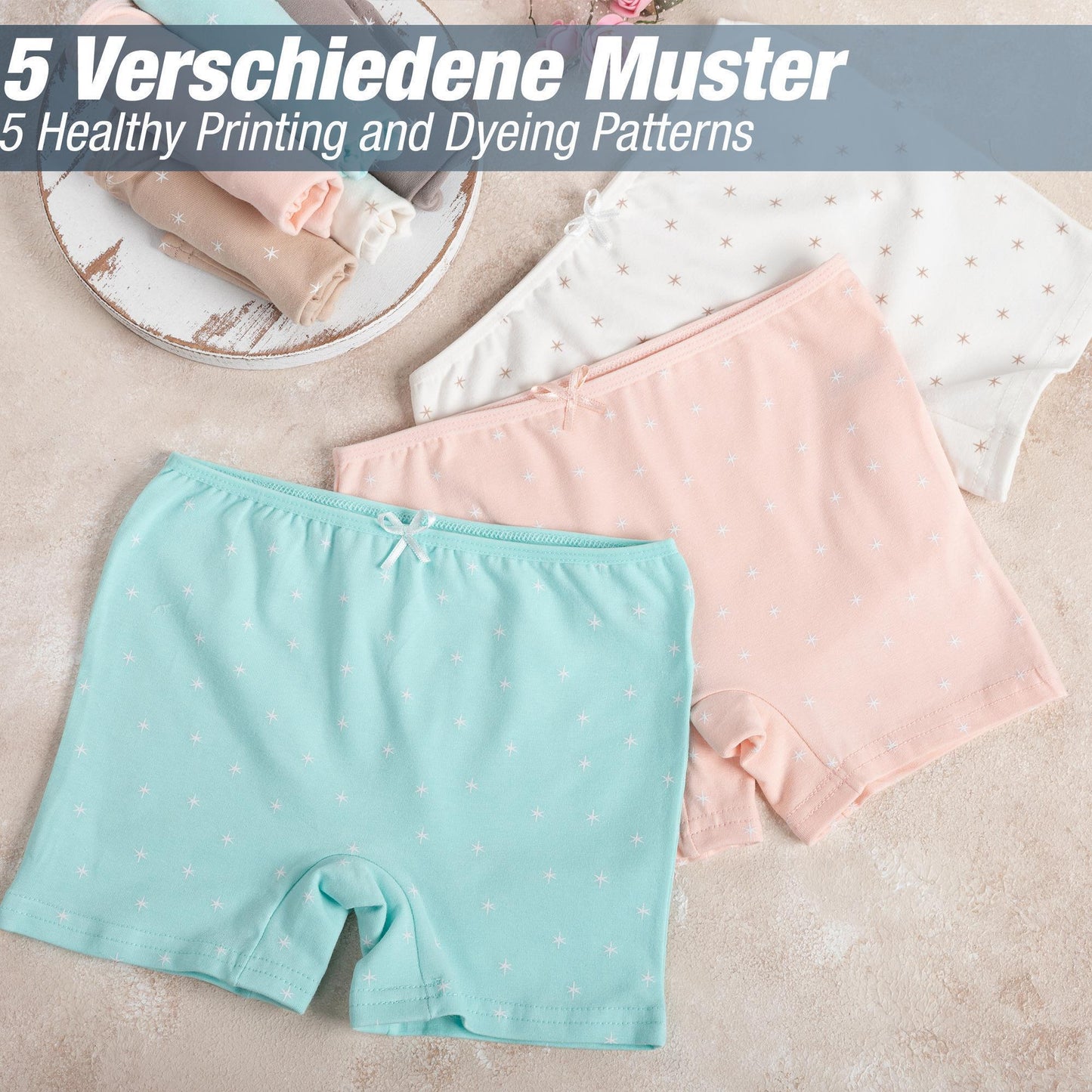 10er Set Mädchen Pantys - Sterne - Bunt