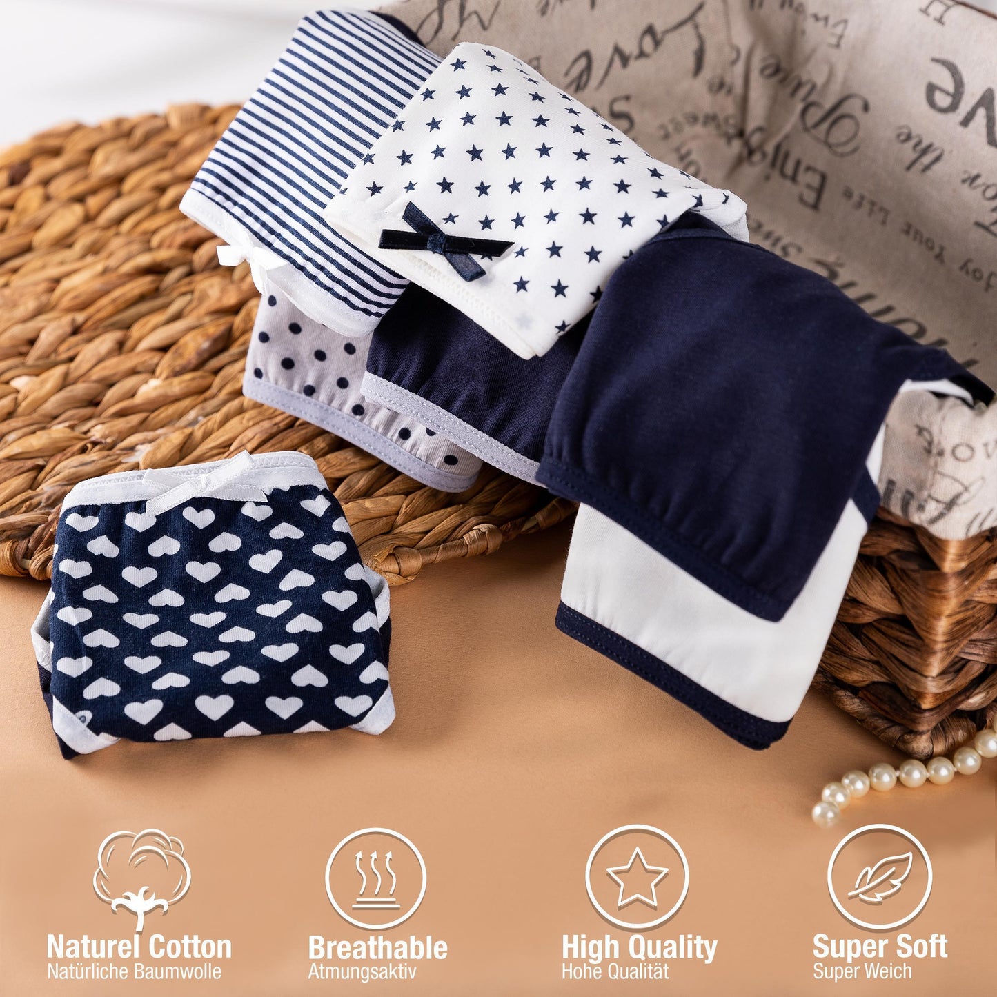 7er Set Mädchen Slips - Mix - Bunt