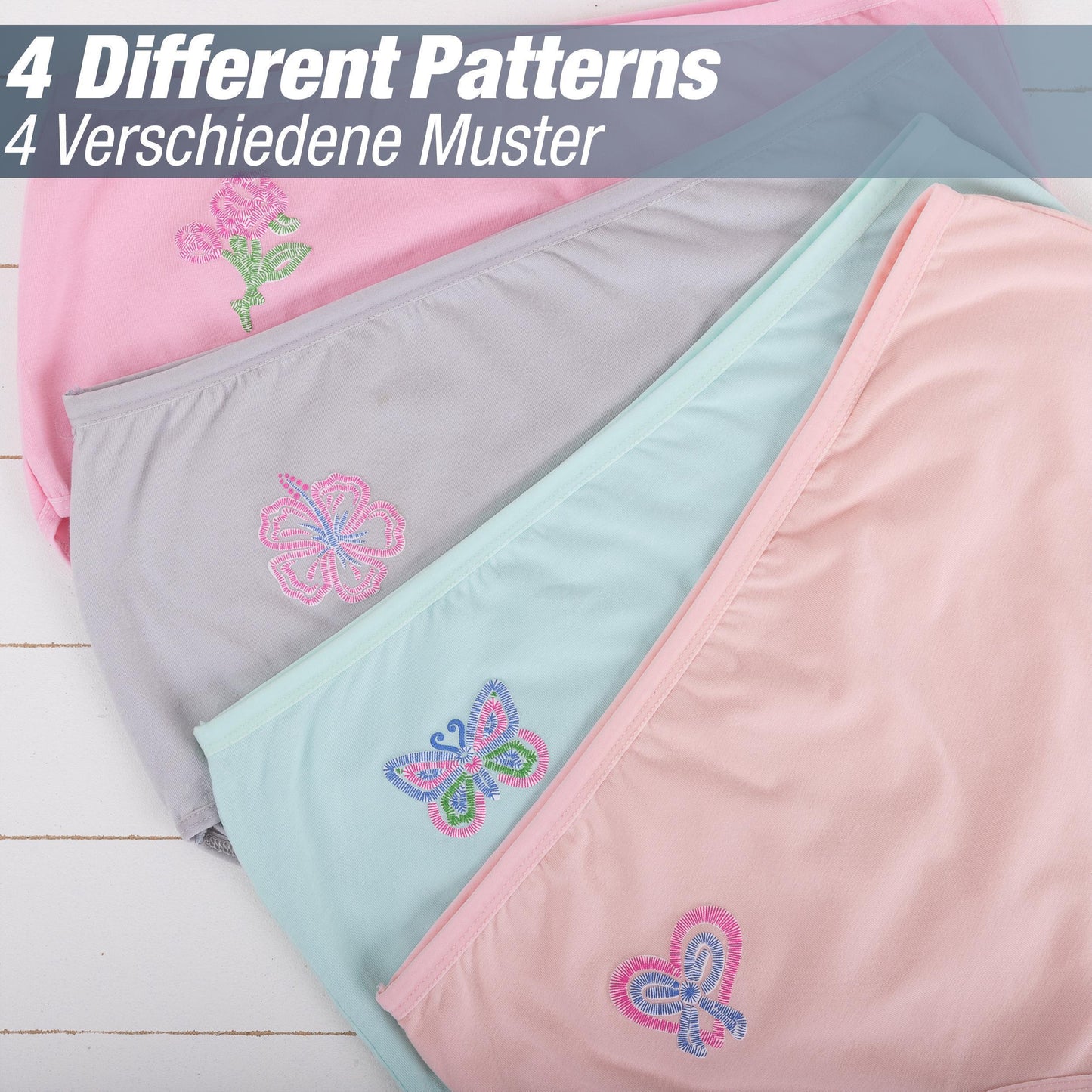 4 Damen Taillenslips aus Baumwolle 2XL-7XL
