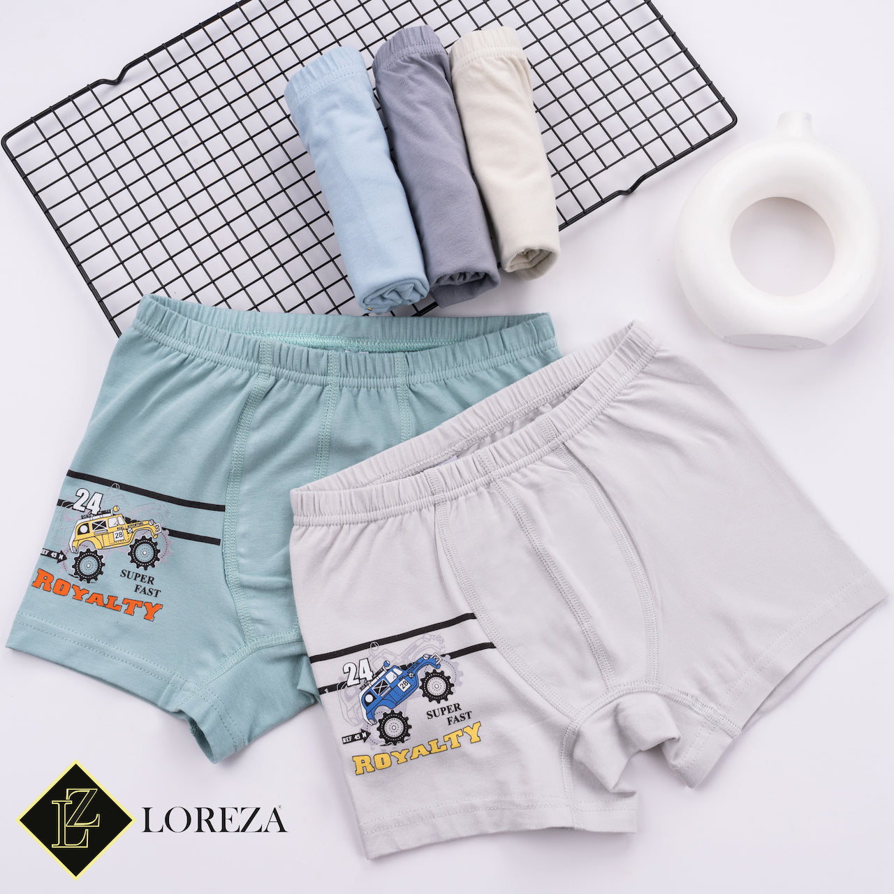 10er Set Jungen Boxershorts - Rallye - Bunt