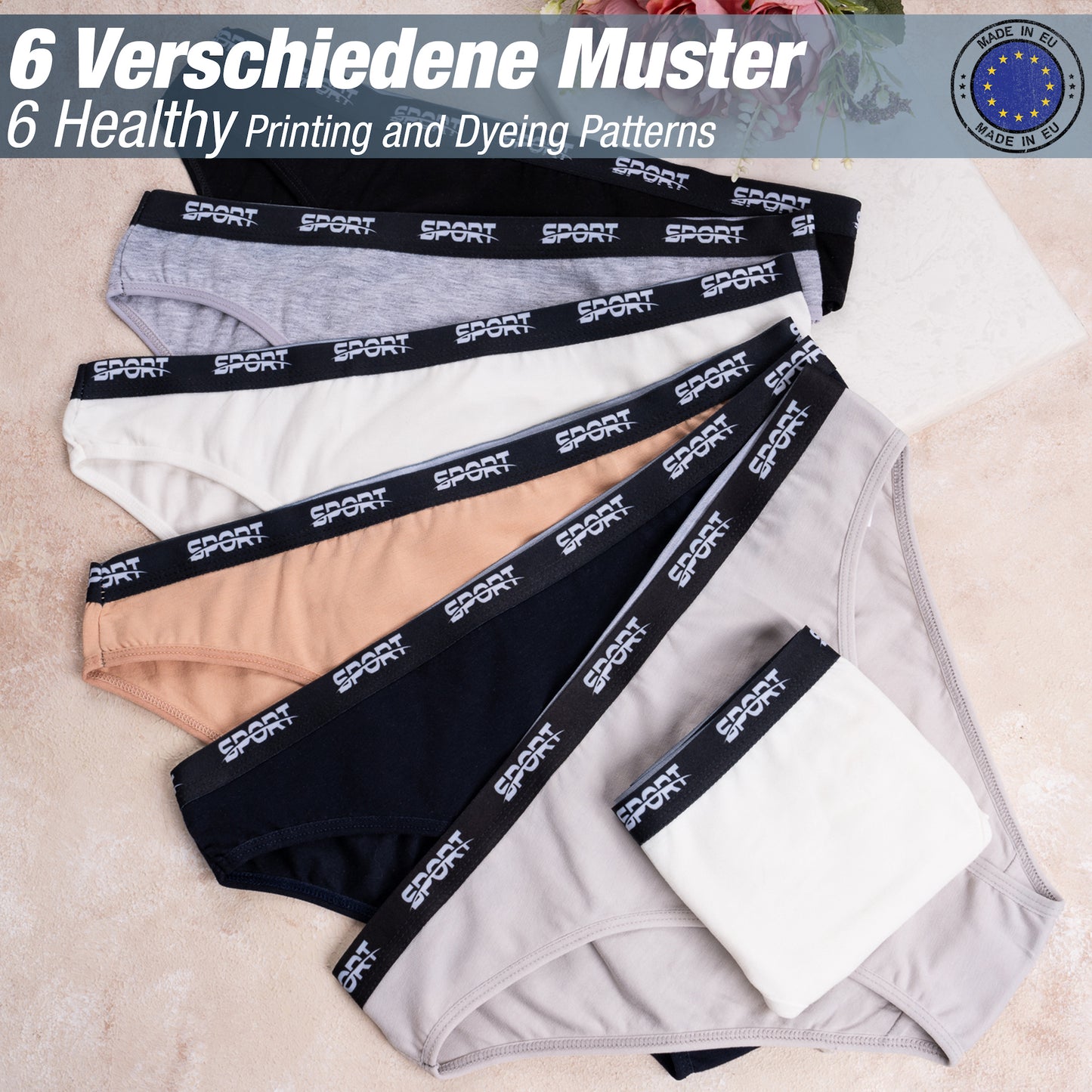 7er Set Slips - Sport - Bunt
