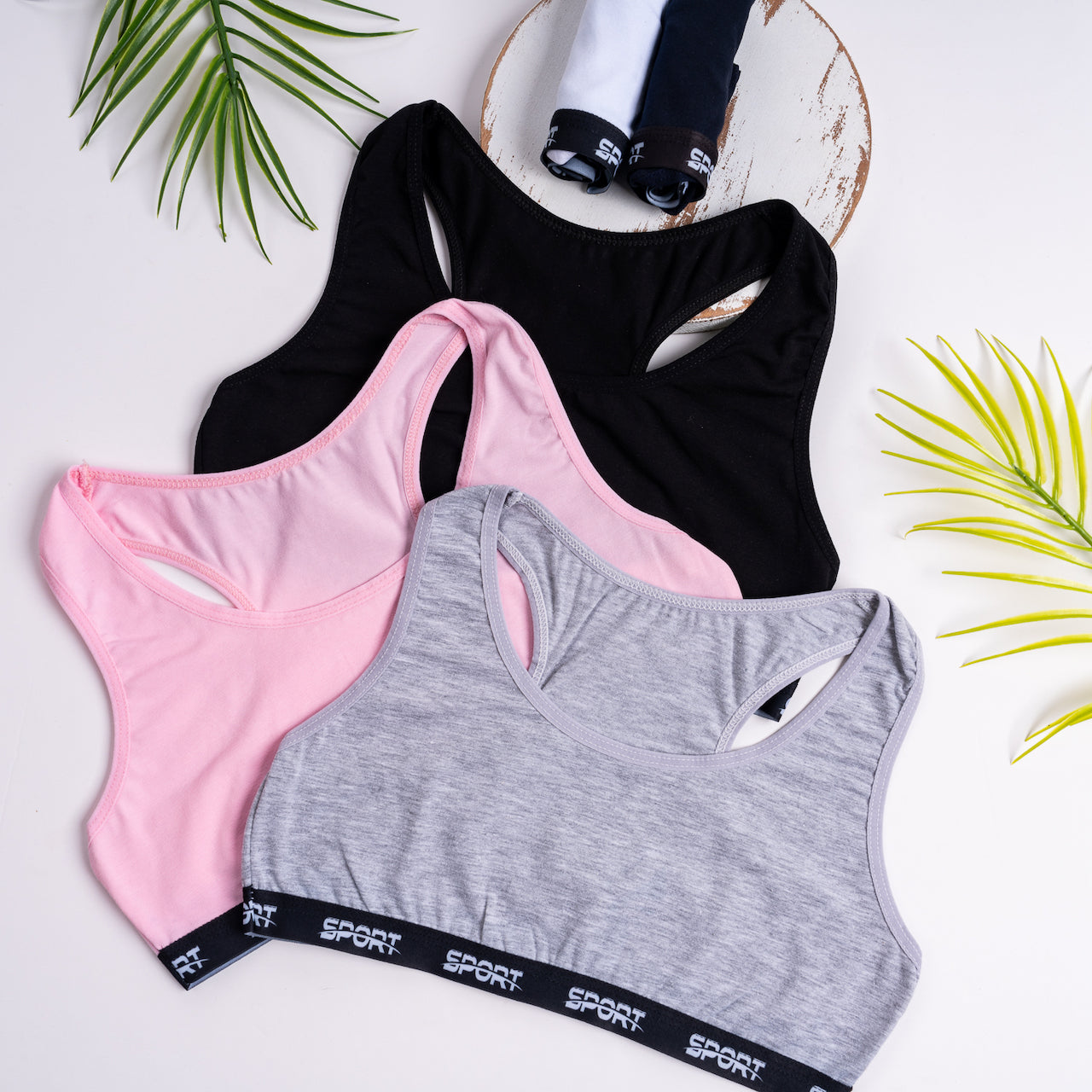5er Set Mädchen Bustier - Sport - Bunt