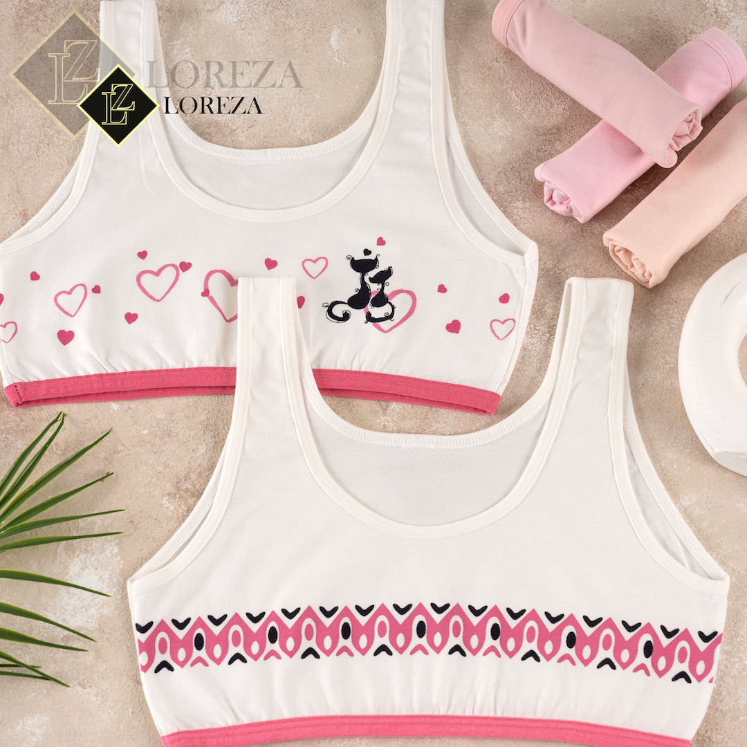 5er Set Mädchen Bustier BH - Mix - Bunt
