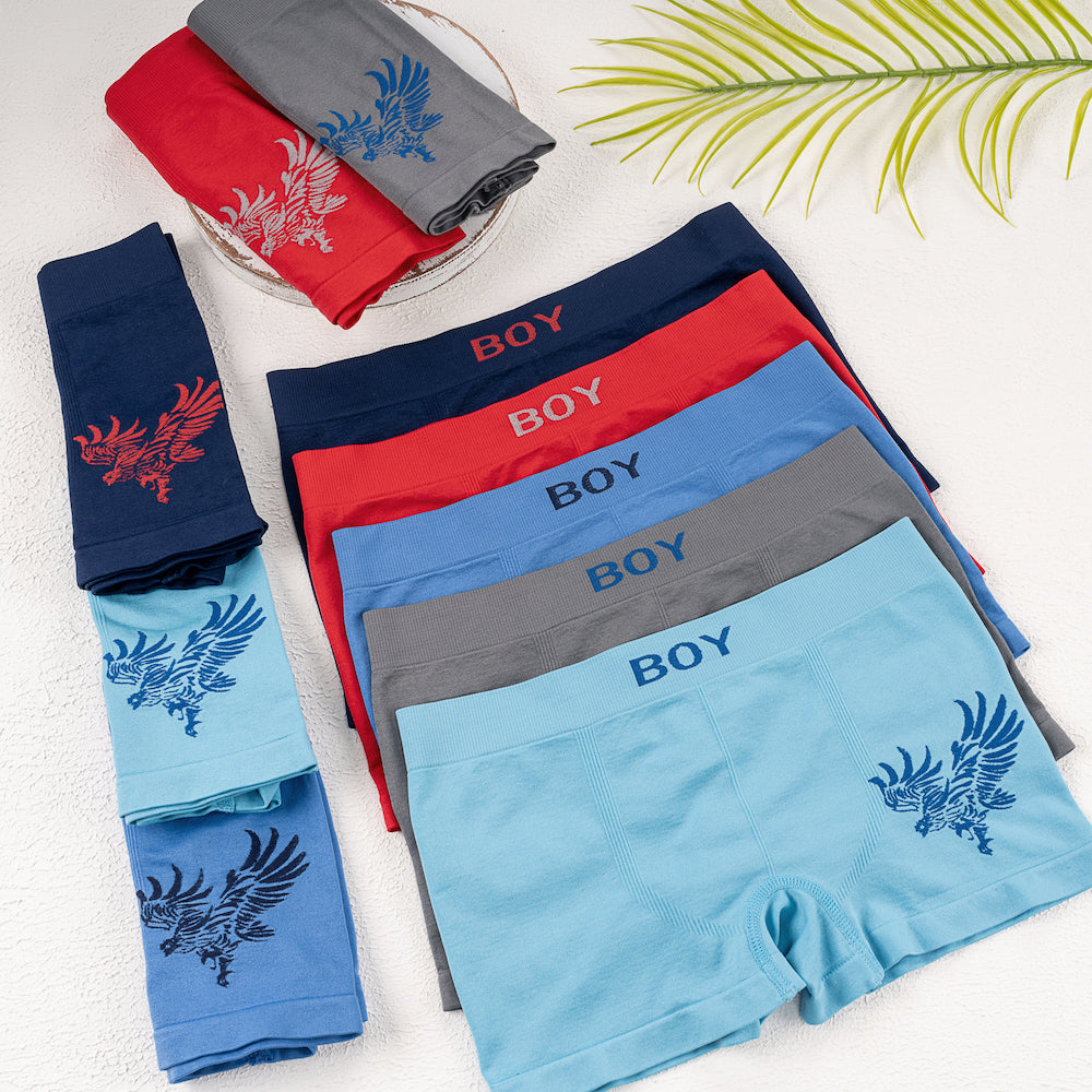 10er Set Jungen Boxershorts - Adler - Bunt