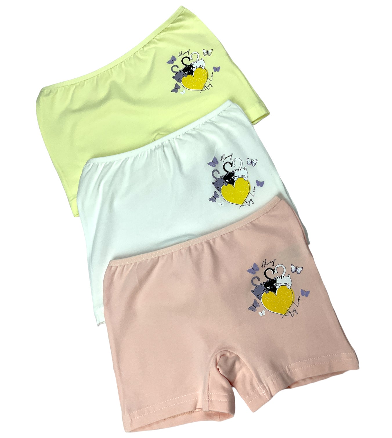 5er Set Mädchen Pantys - Katzen - Bunt
