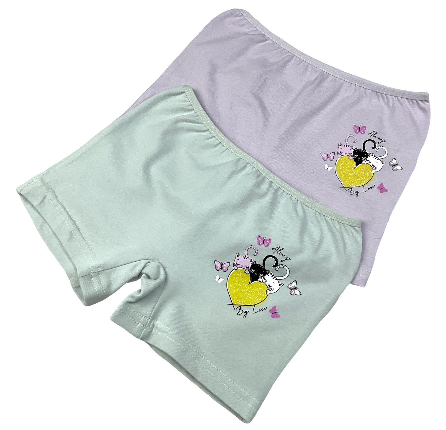 5er Set Mädchen Pantys - Katzen - Bunt