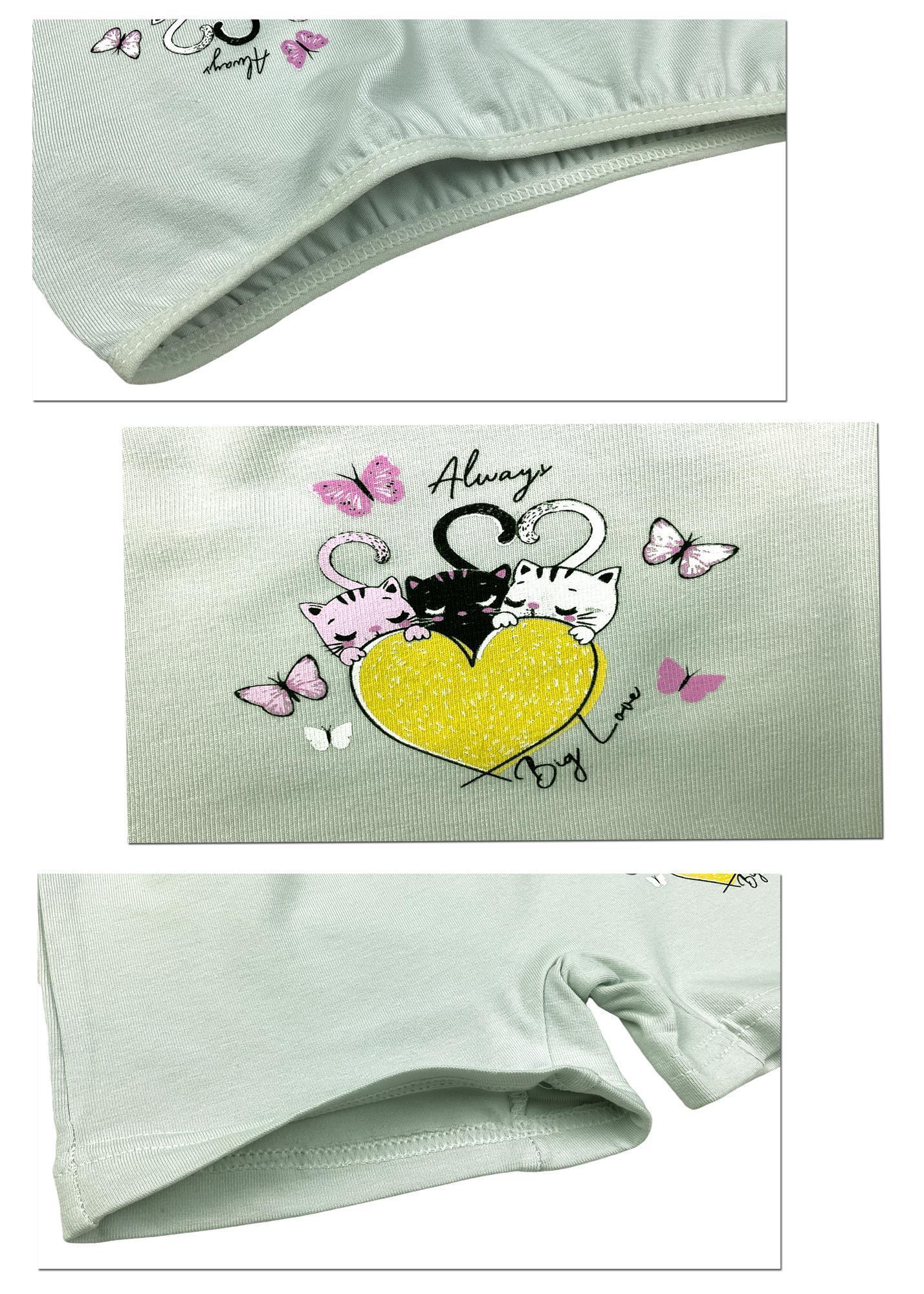5er Set Mädchen Pantys - Katzen - Bunt