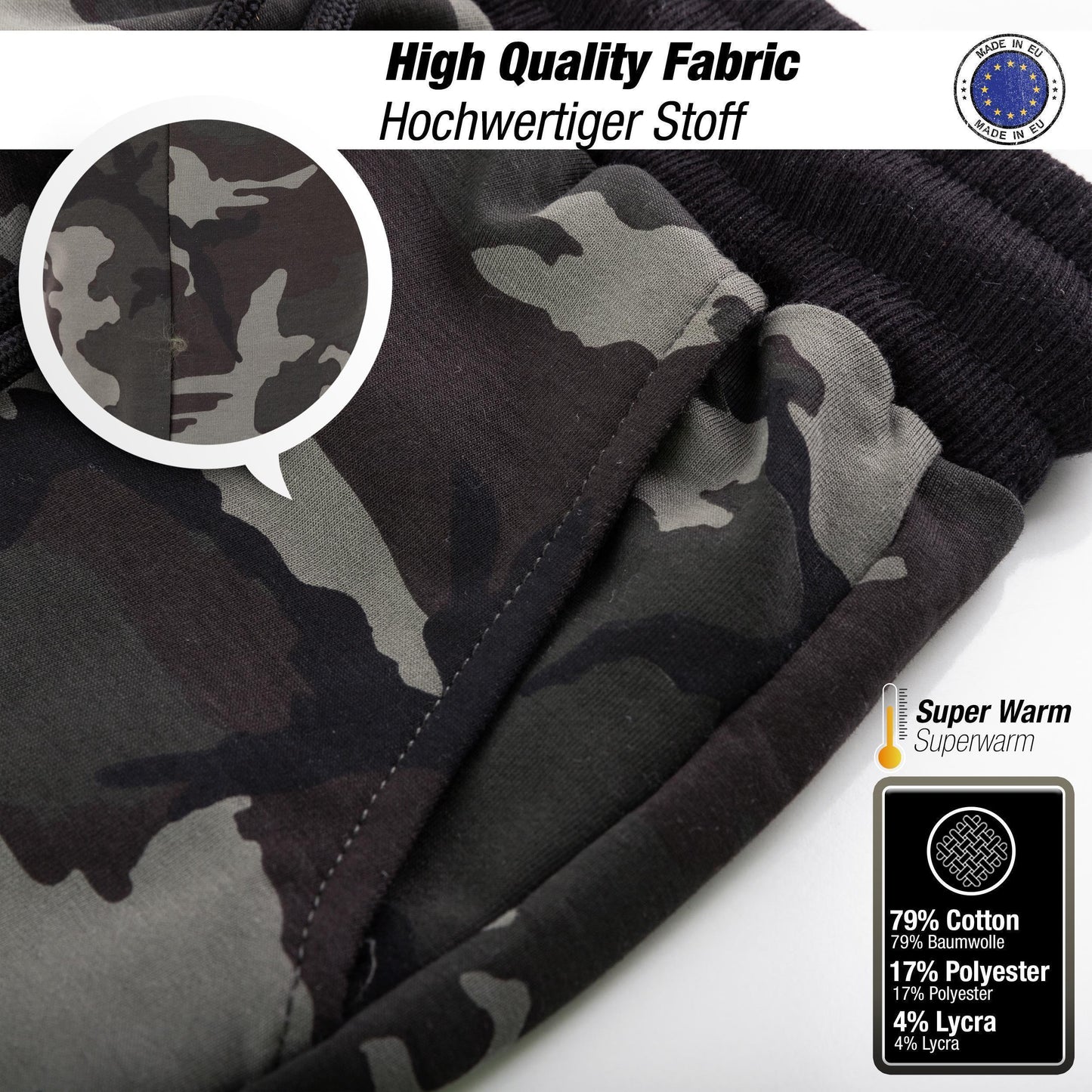 Jungen & Mädchen Freizeithose Trainingshose Sporthose - Camouflage - Bunt